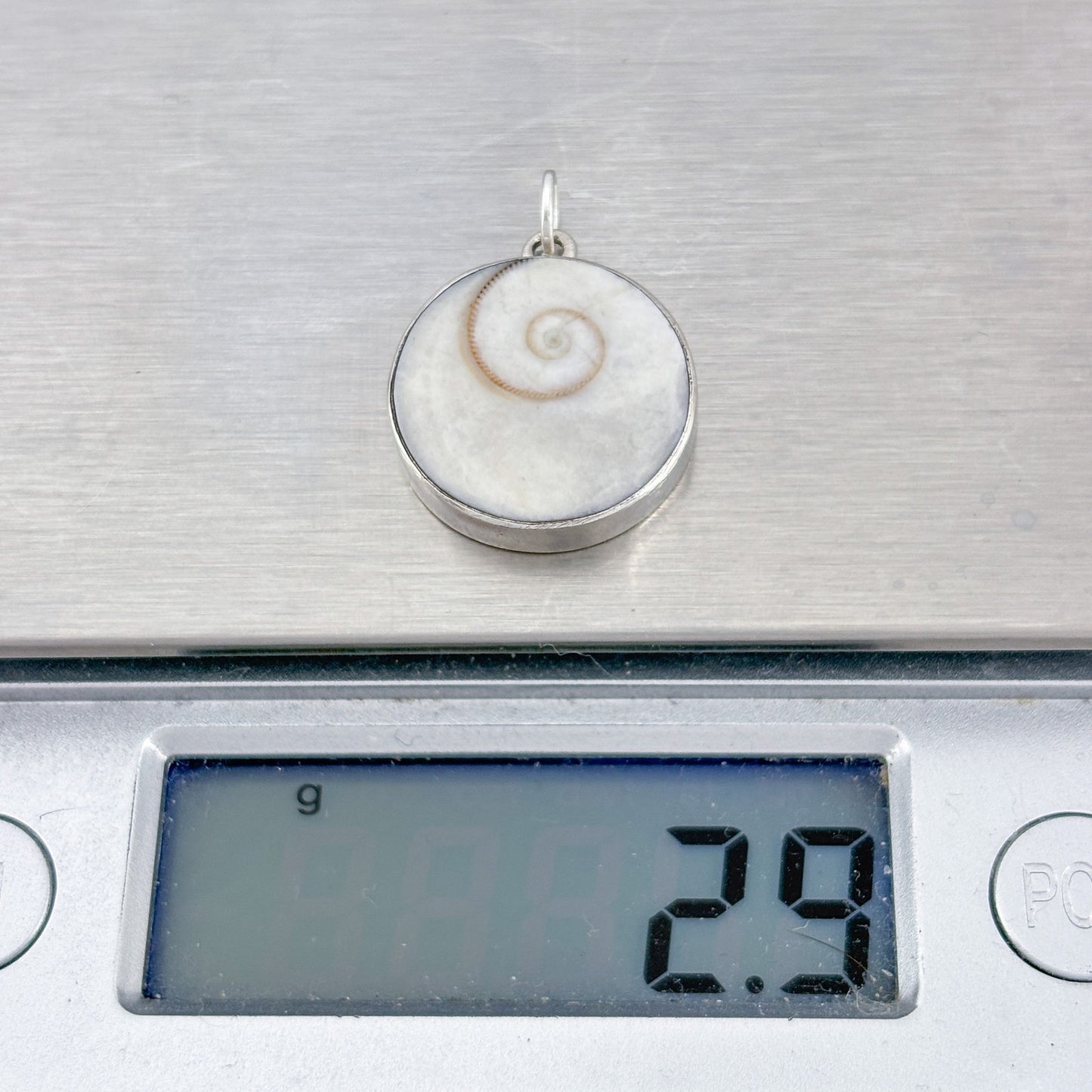 Vintage Sterling Silver 925 Spiral Shell Pendant