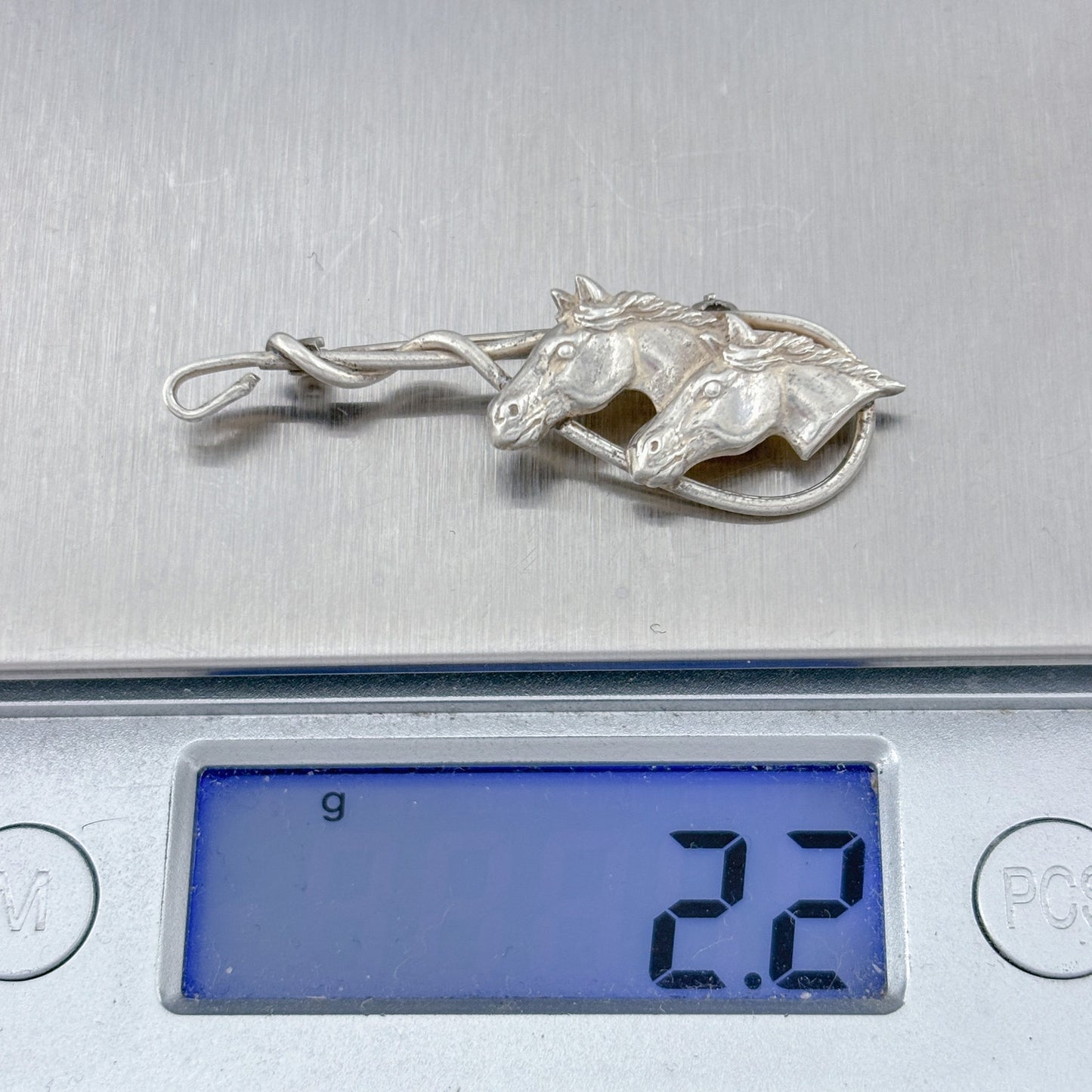Vintage Sterling Silver 925 Horse Brooch Pin