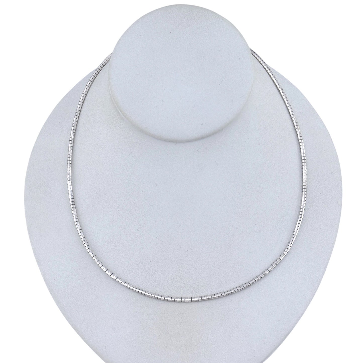 Vintage Sterling Silver 925 Omega Chain Necklace 18"