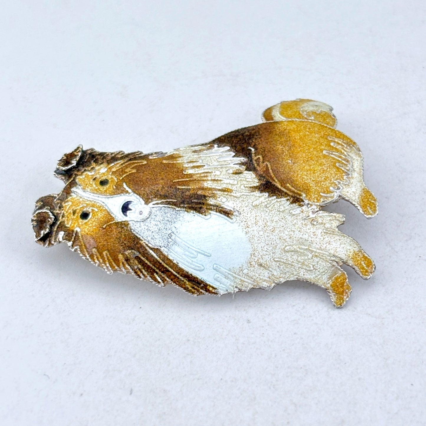 Vintage Sterling Silver 925 Shetland Sheepdog Brooch