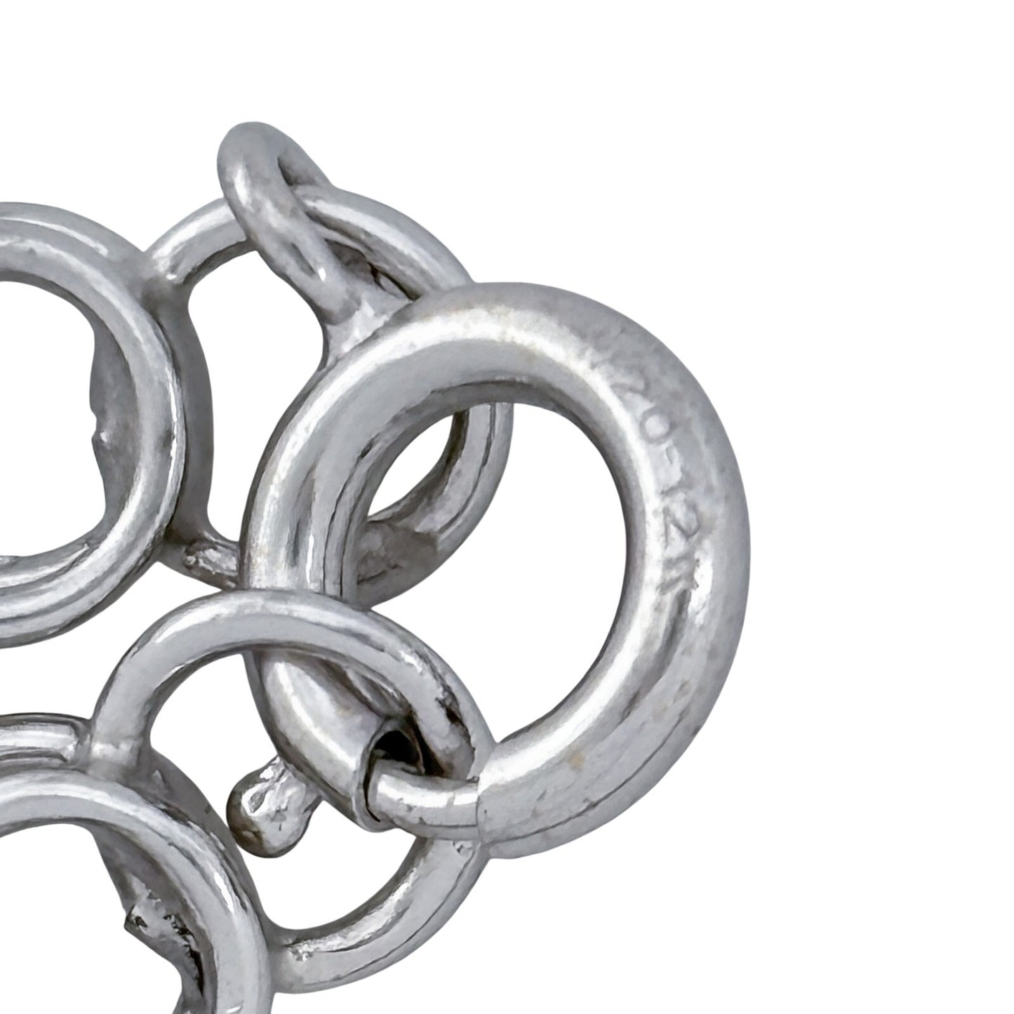 Vintage Sterling Silver 925 Charm Bracelet Chain 7.5"