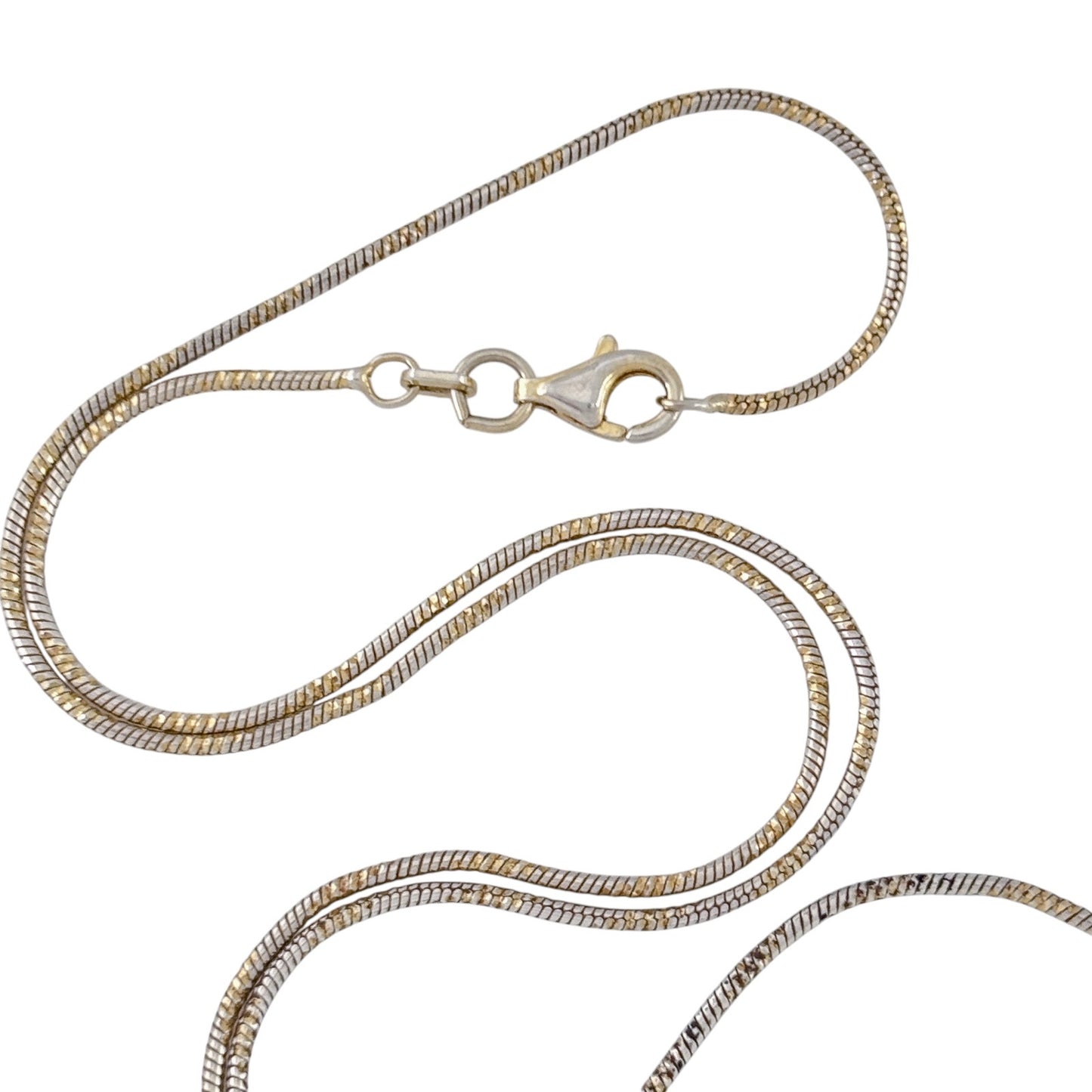 Vintage Sterling Silver 925 Snake Chain Necklace 18"