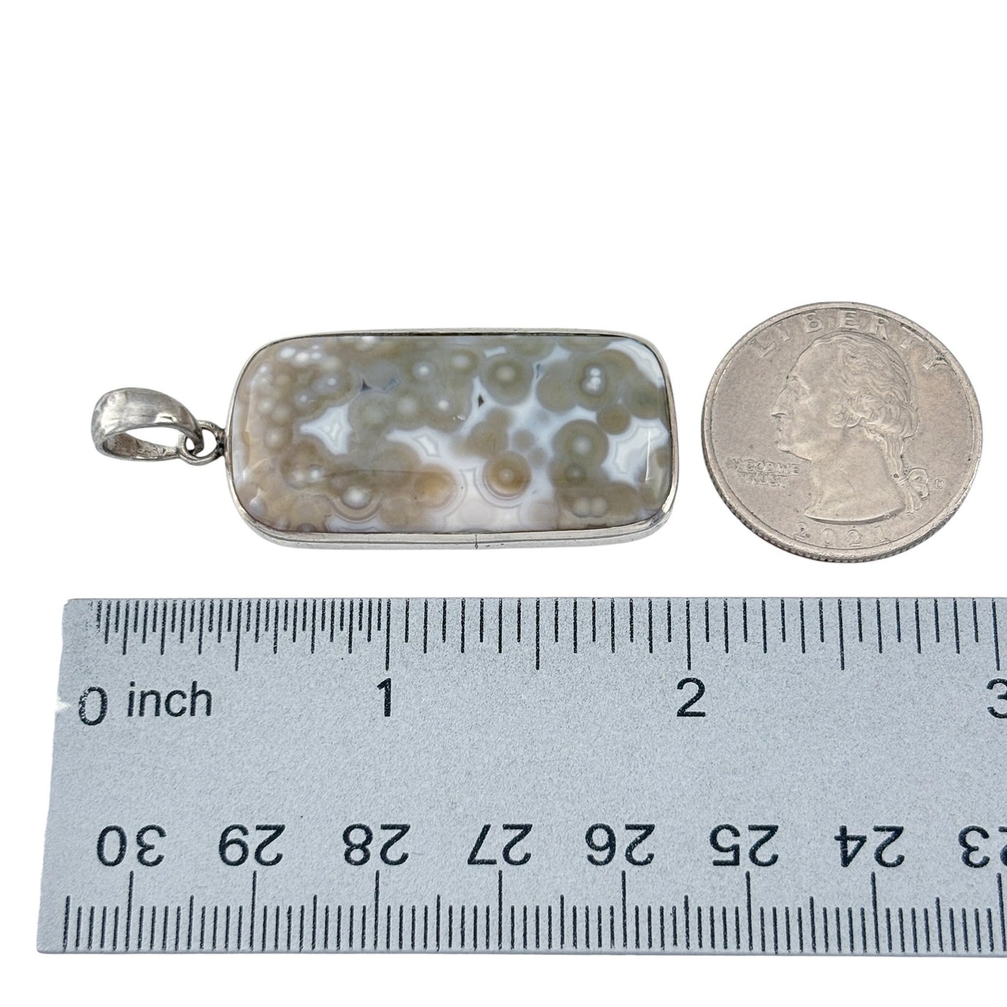 Vintage Sterling Silver 925 Dendritic Agate Pendant