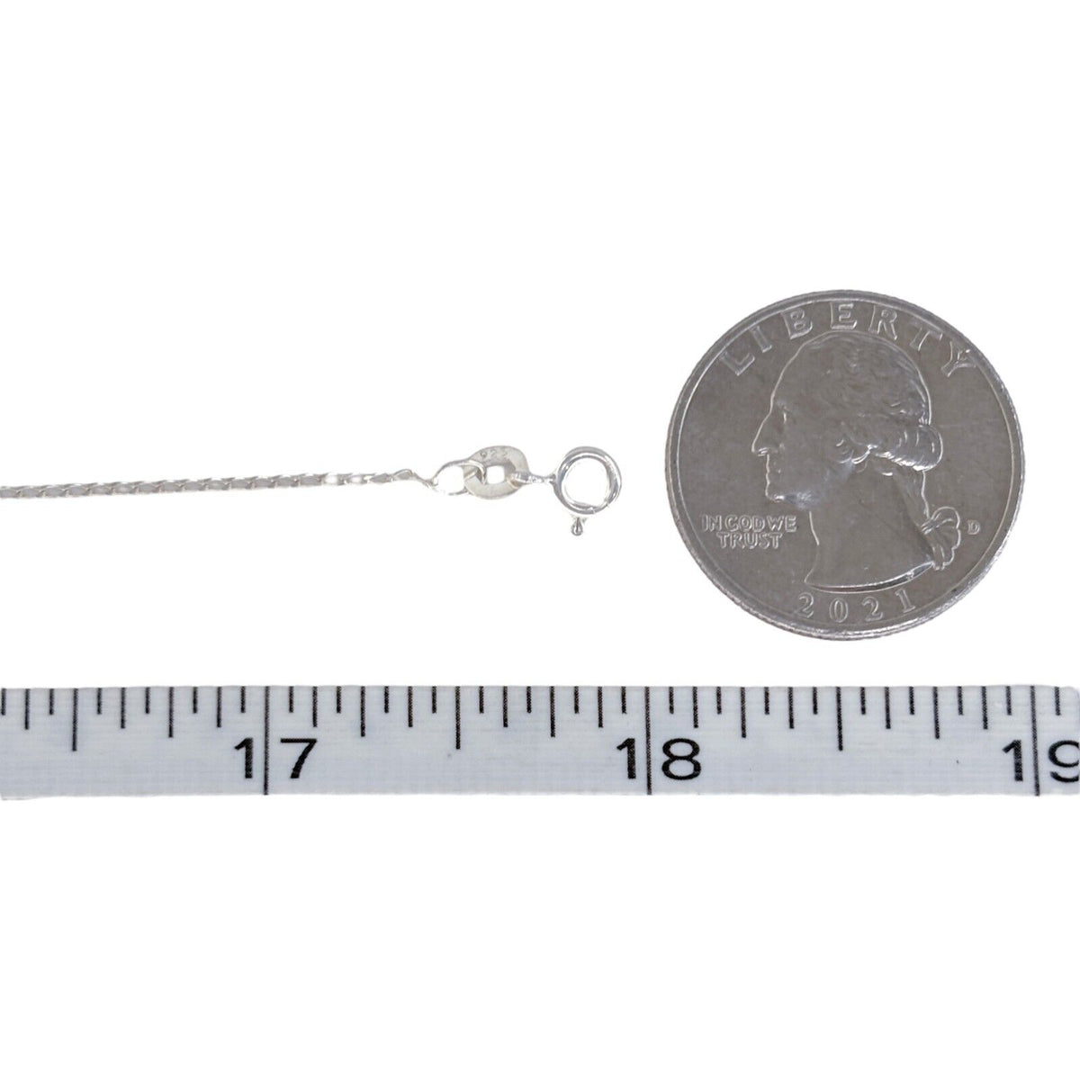 Vintage Sterling Silver 925 Curb Link Chain Necklace 18"