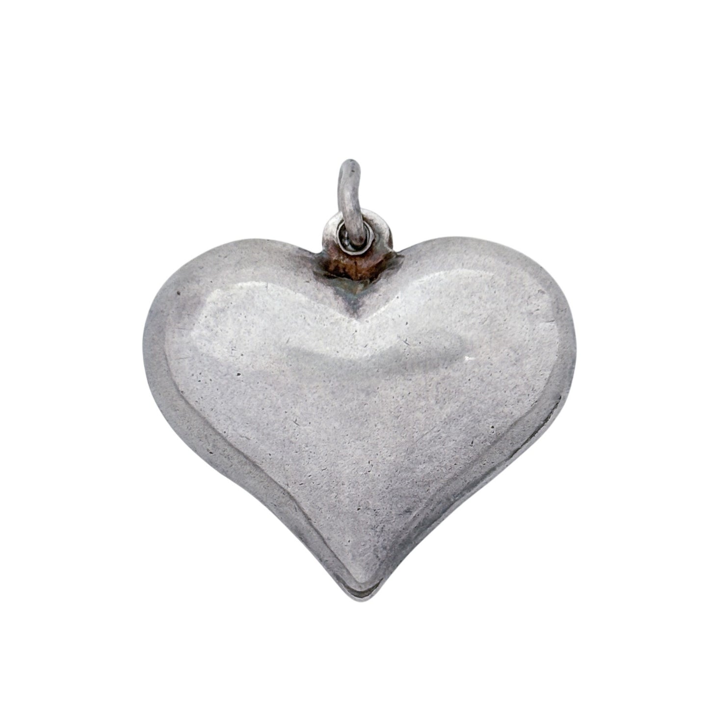 Vintage Sterling Silver 925 Puffy Heart Pendant
