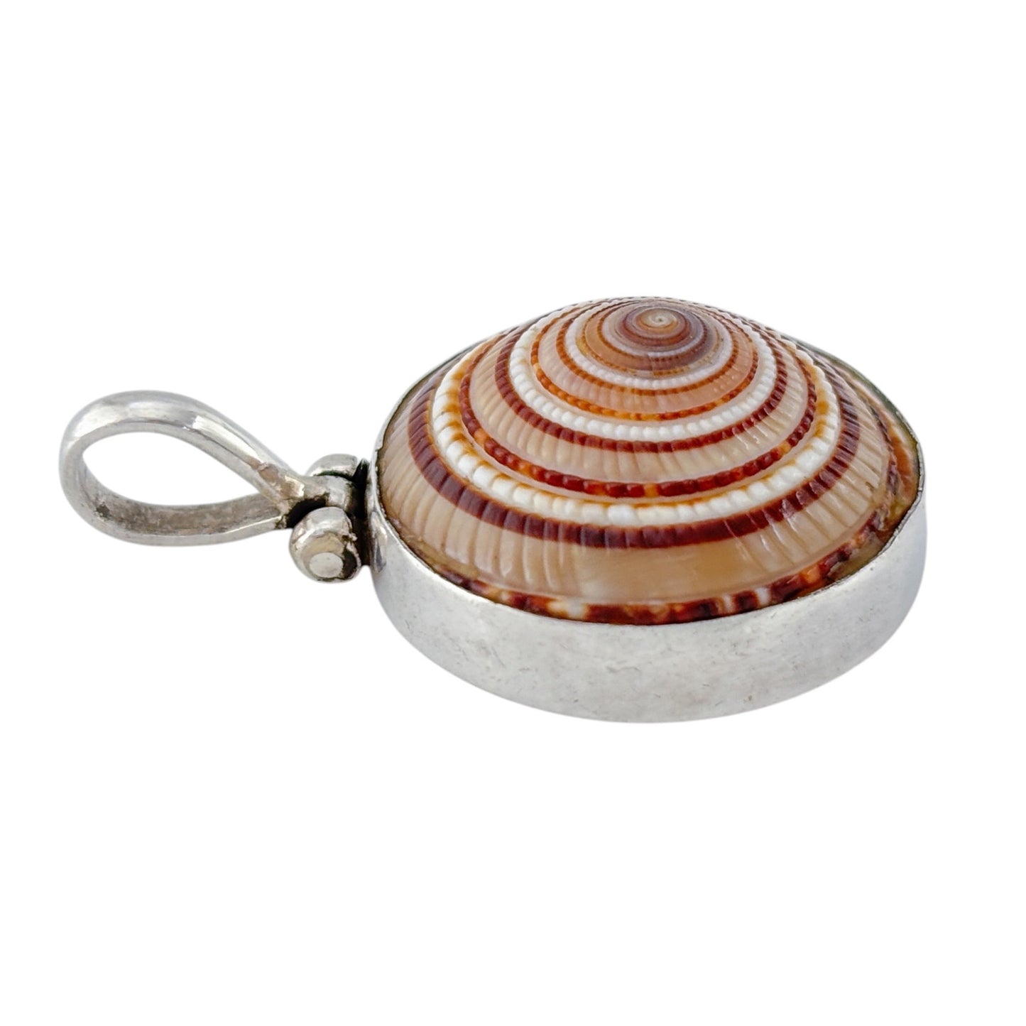 Vintage Sterling Silver 925 Spiral Shell Pendant