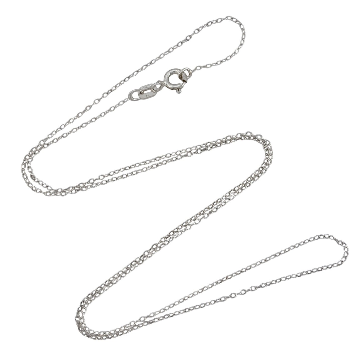 Vintage Italy Sterling Silver 925 Cable Link Chain Necklace 18"