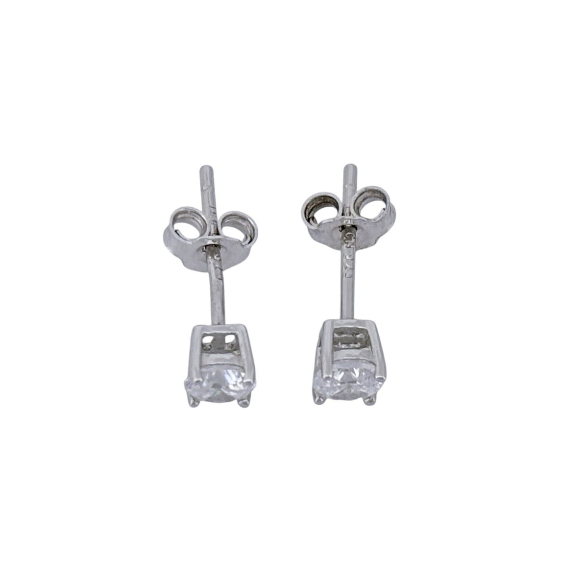 Vintage Sterling Silver 925 Cubic Zirconia Stud Earrings