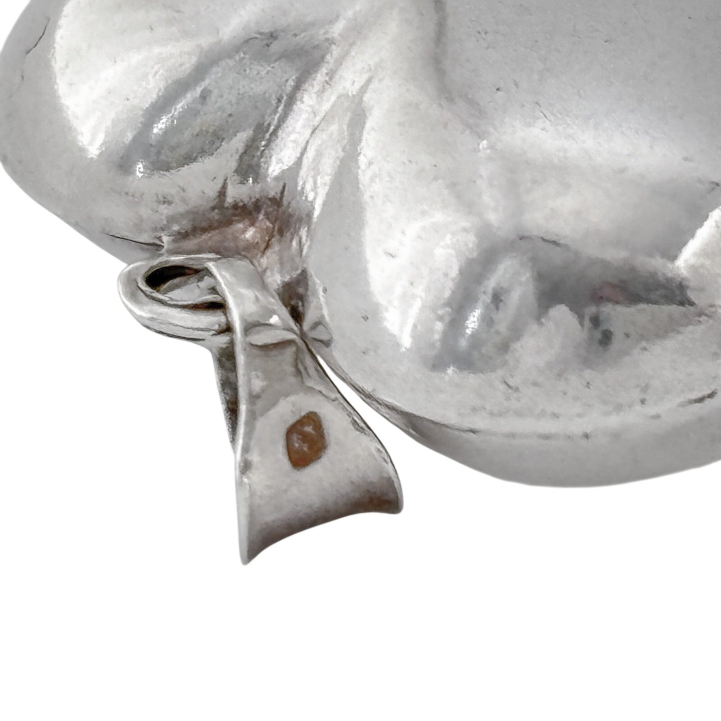 Vintage Sterling Silver 925 Puffy Heart Pendant