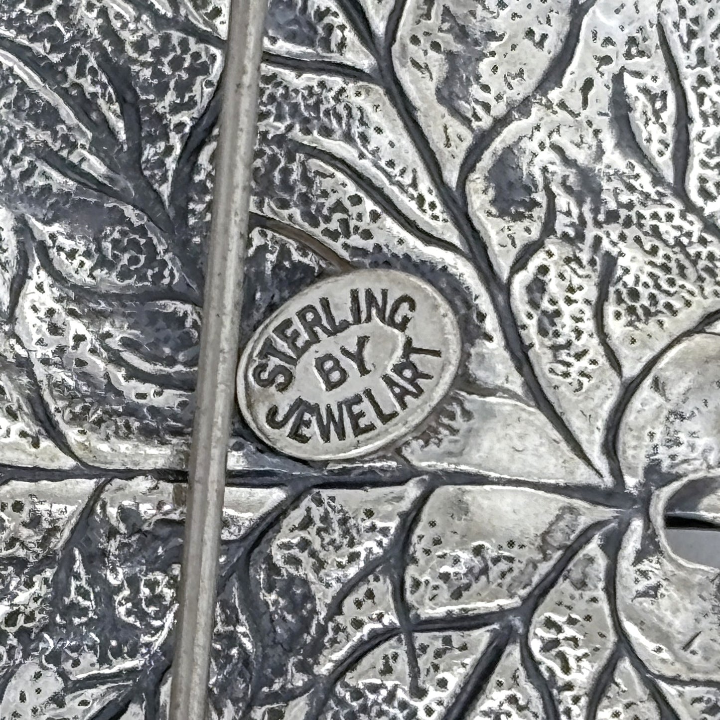 Vintage Sterling Silver 925 Heart Leaf Pendant