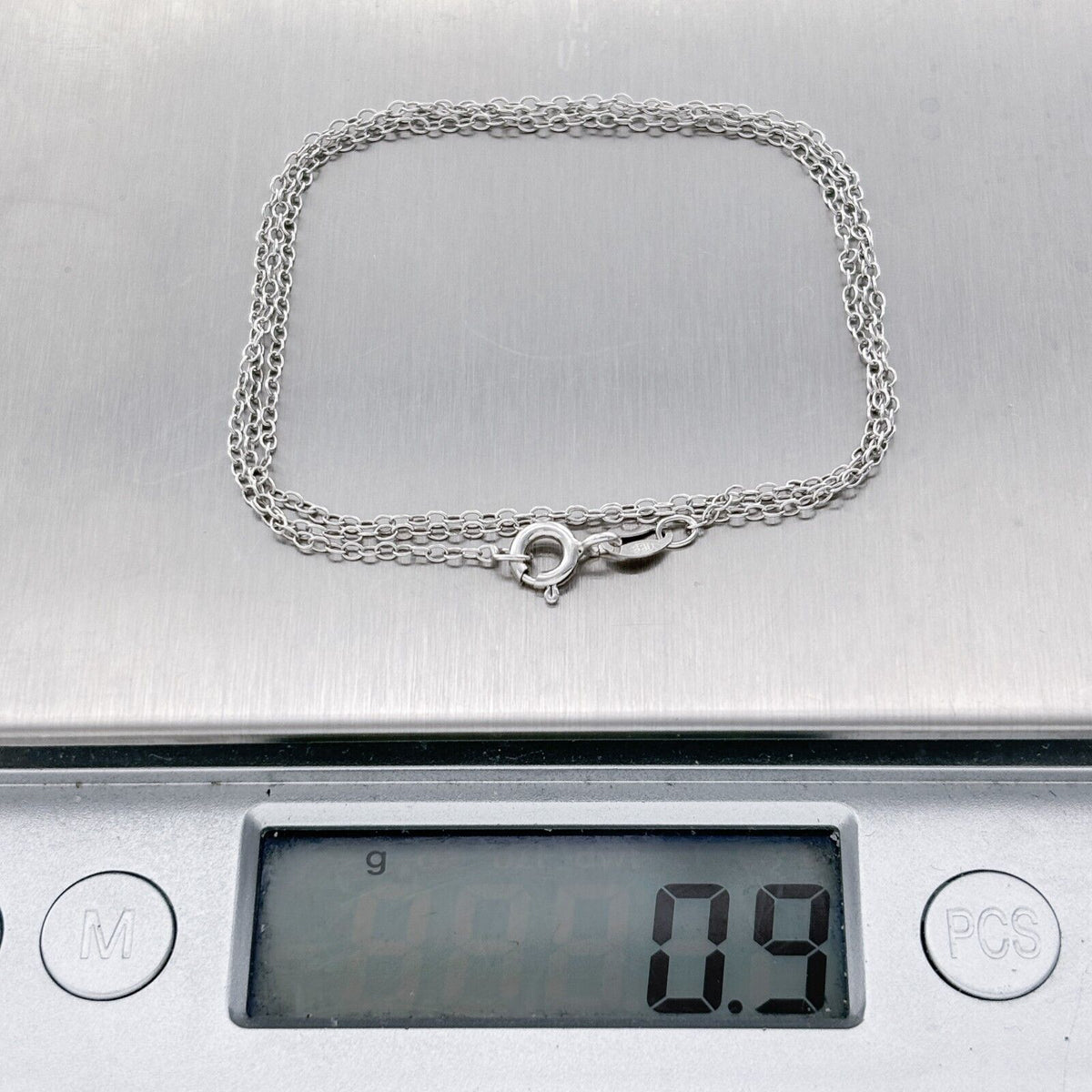 Vintage Sterling Silver 925 Chain Link Necklace 18"