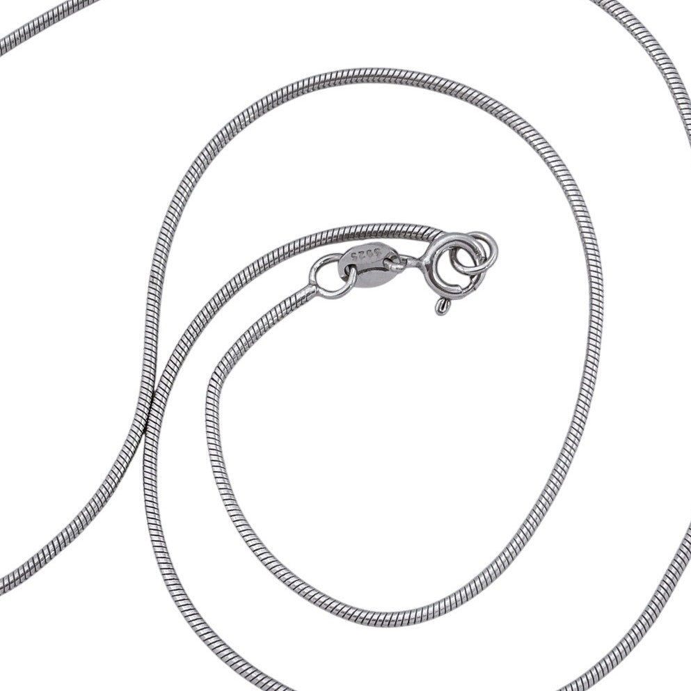 Vintage Sterling Silver 925 Snake Chain Necklace 18"