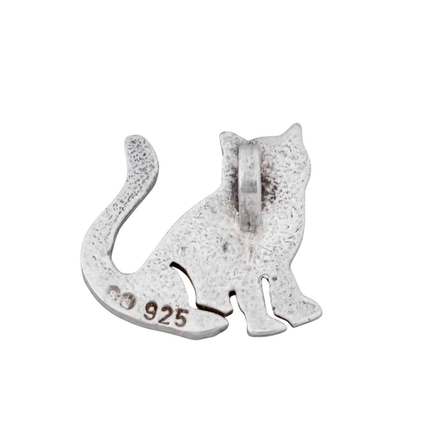 Vintage Sterling Silver 925 Dainty Cat Pendant