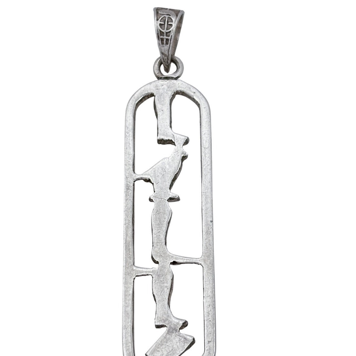 Vintage Sterling Silver 925 Egyptian Hieroglyph Bobby Pendant
