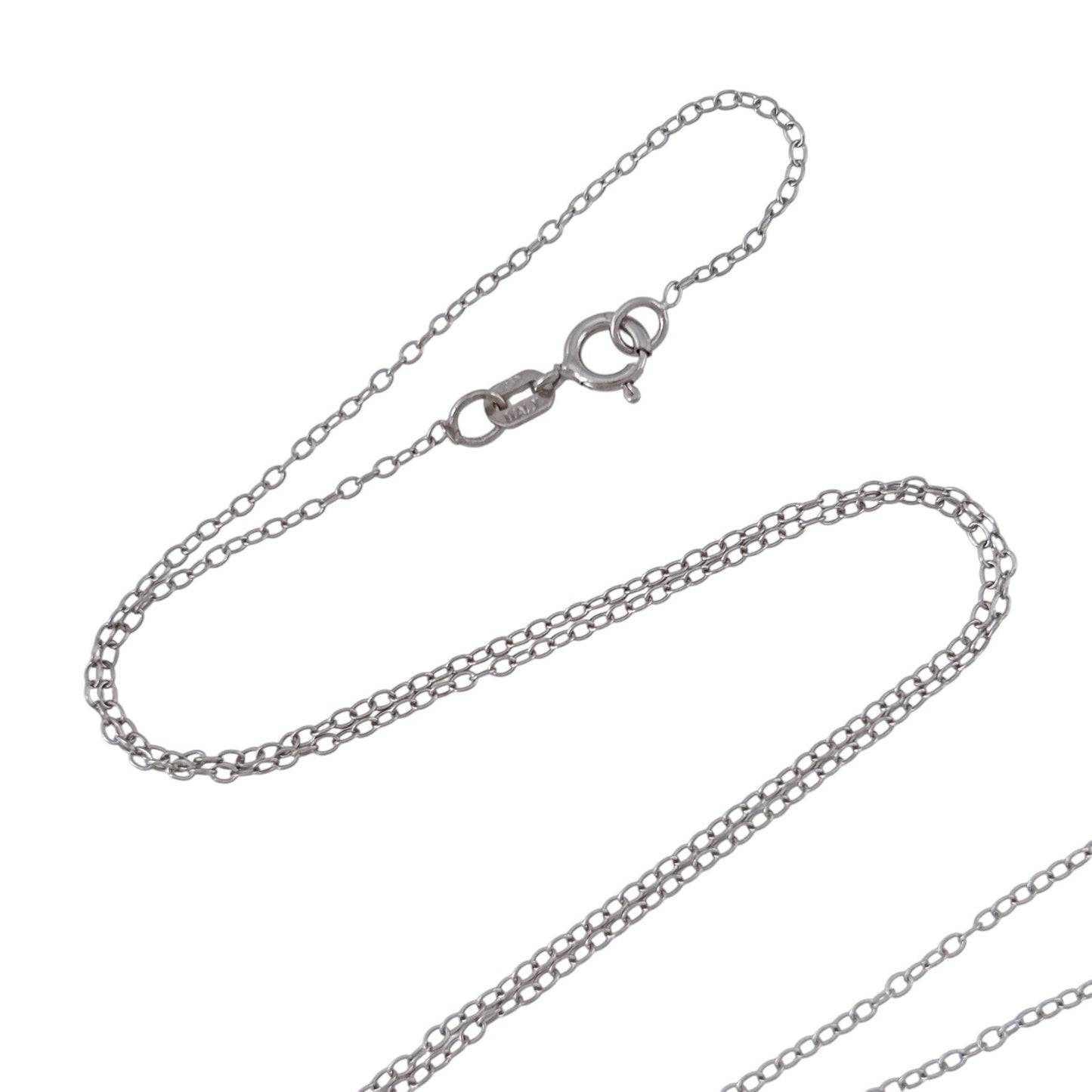Vintage Italian Sterling Silver 925 Cable Link Chain Necklace 18.5"