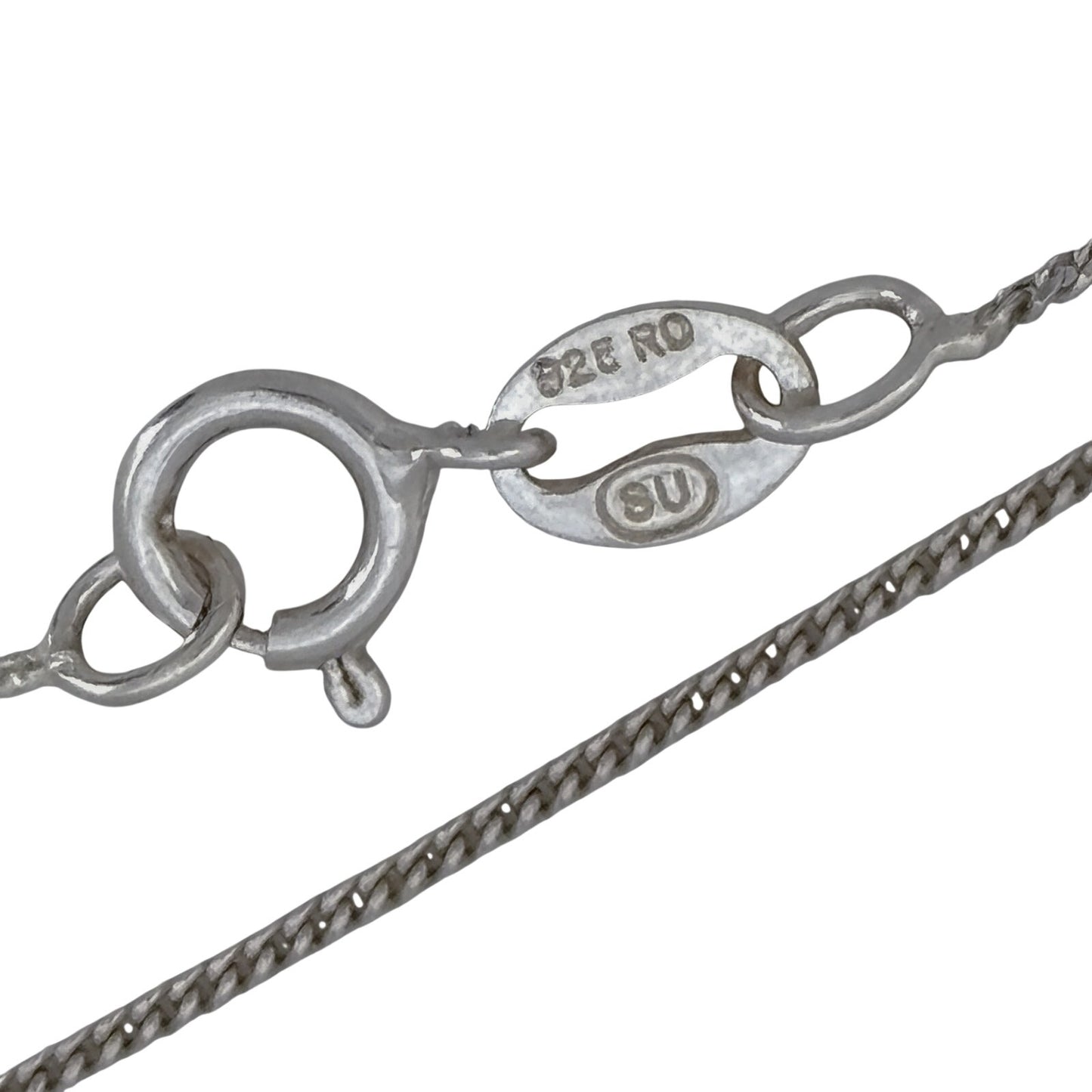 Vintage Sterling Silver 925 Curb Link Chain Necklace 18"