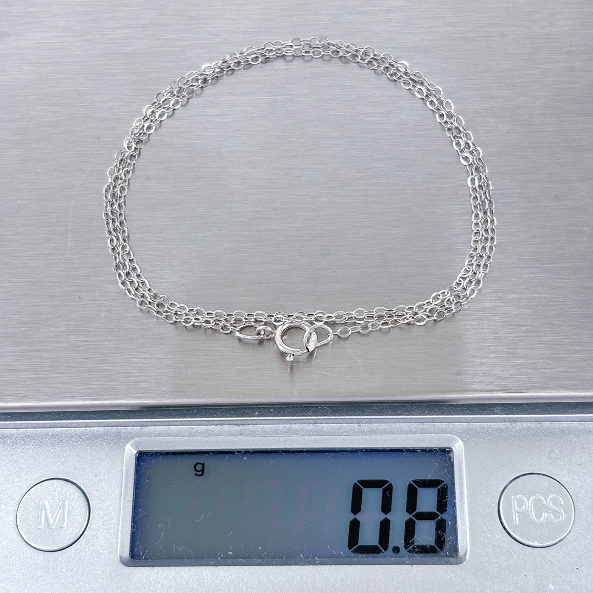 Vintage Sterling Silver 925 Cable Link Chain Necklace | 18"