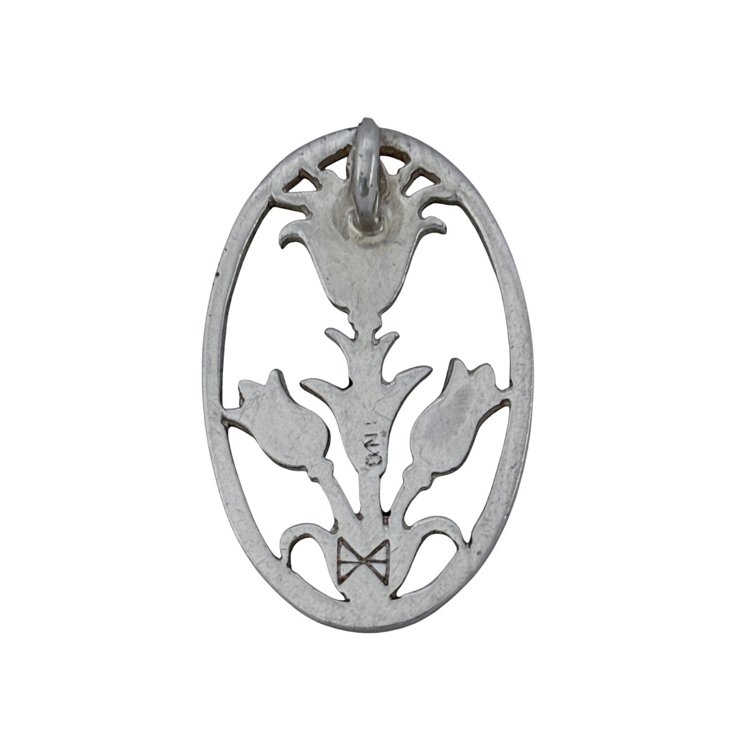 Vintage Sterling Silver 925 Floral Openwork Pendant