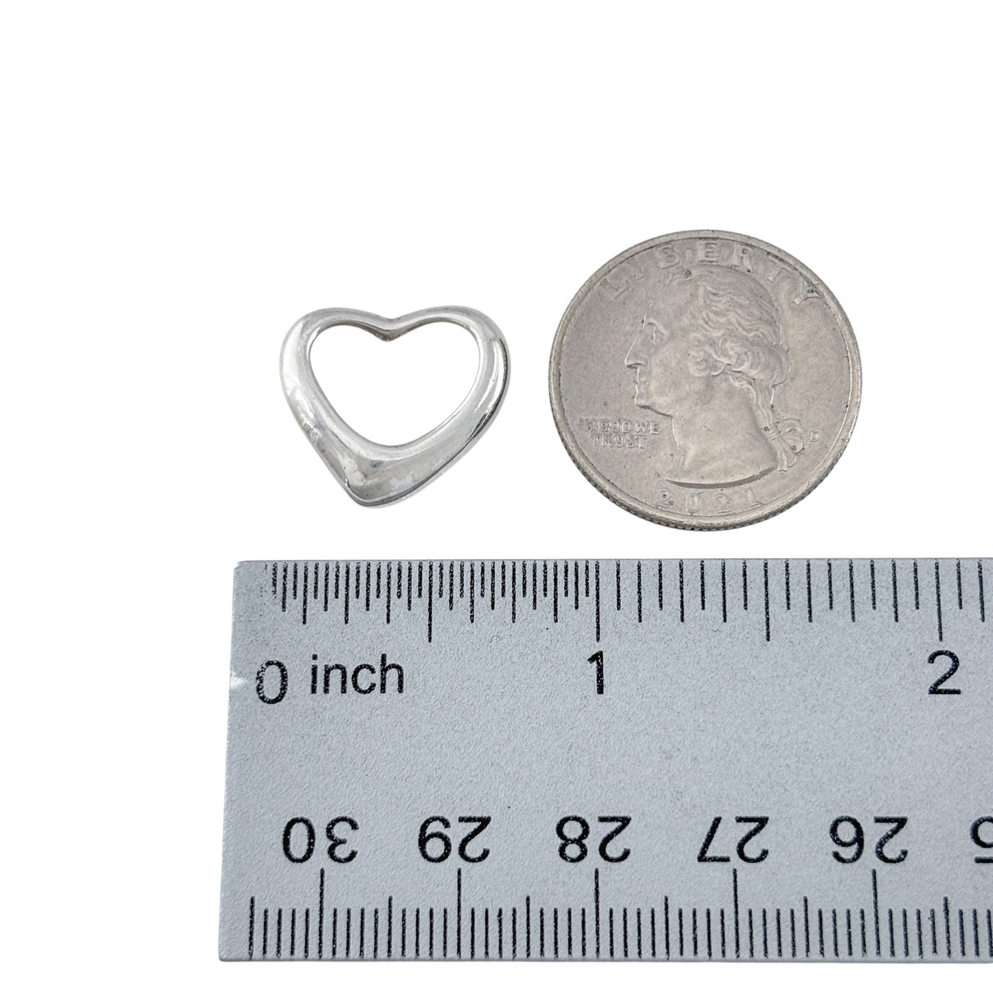 Vintage Sterling Silver 925 Heart Pendant