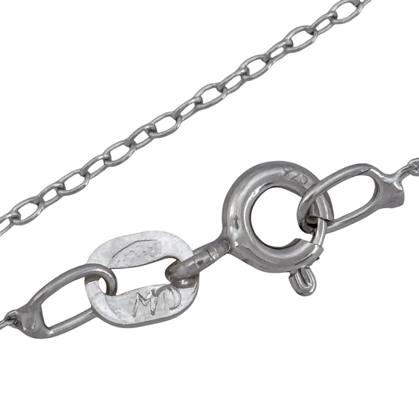 Vintage Italy Sterling Silver 925 Cable Link Chain Necklace 18"