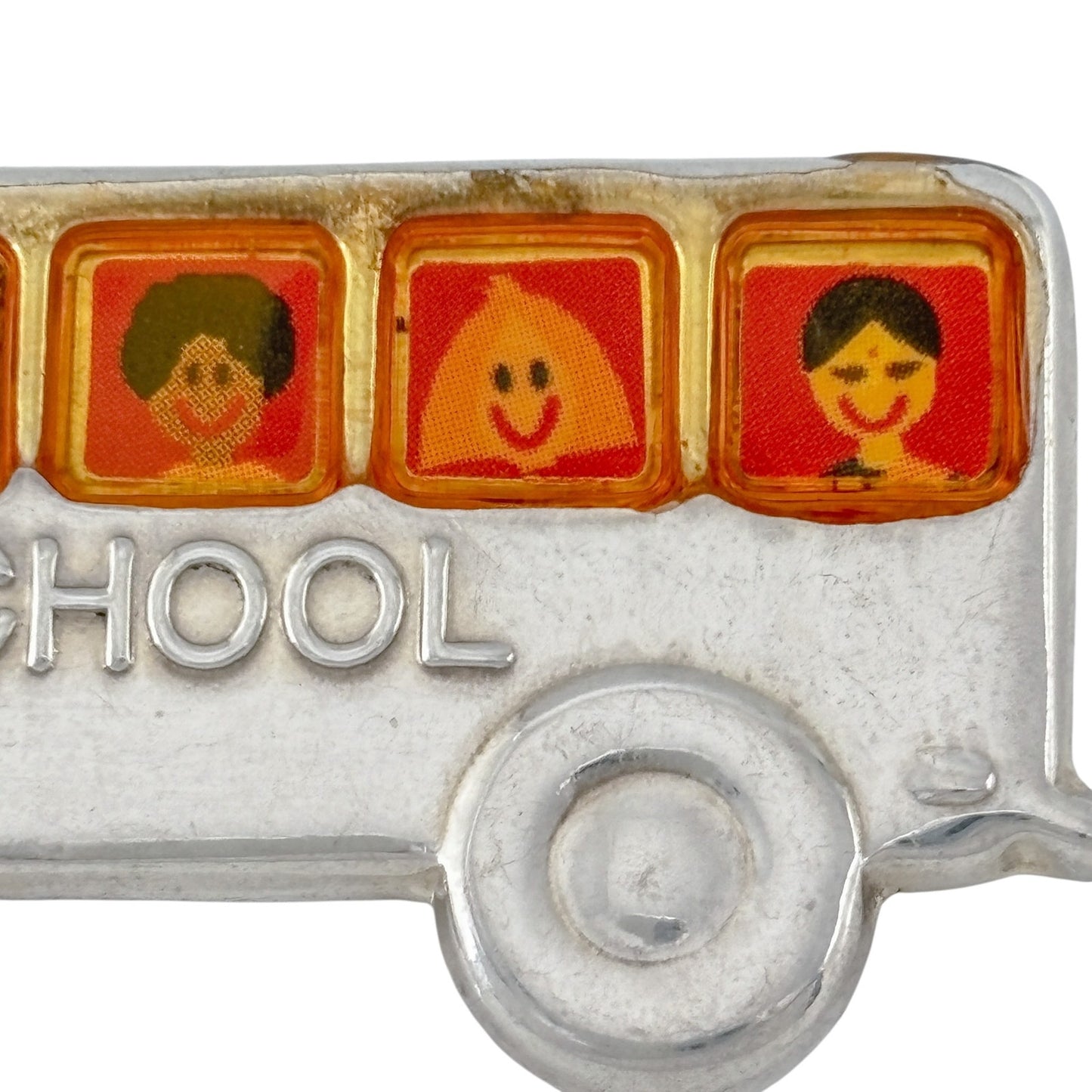 Vintage EFS Mexican Sterling Silver 925 School Bus Brooch