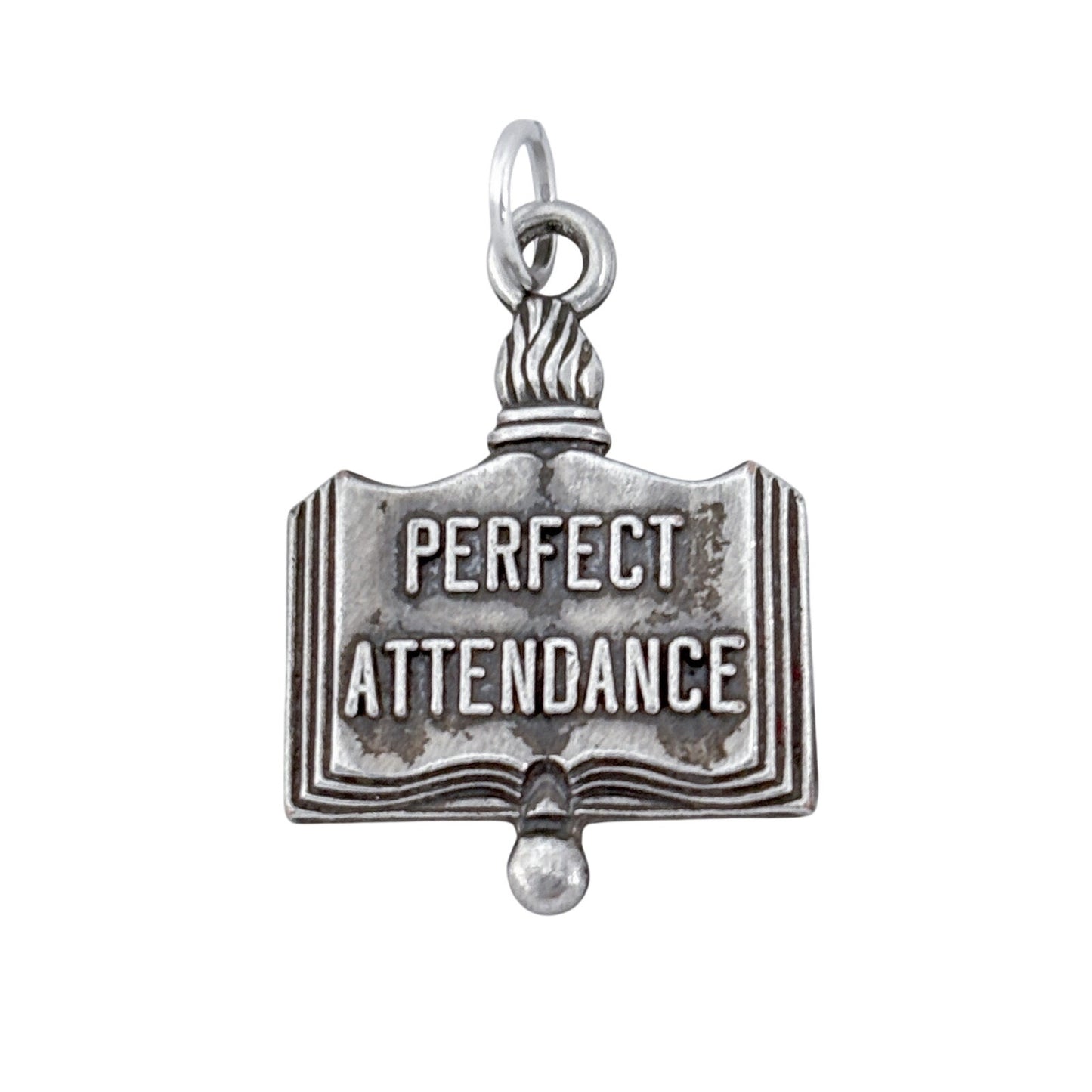 Vintage Sterling Silver 925 ABWA Perfect Attendance Book Charm