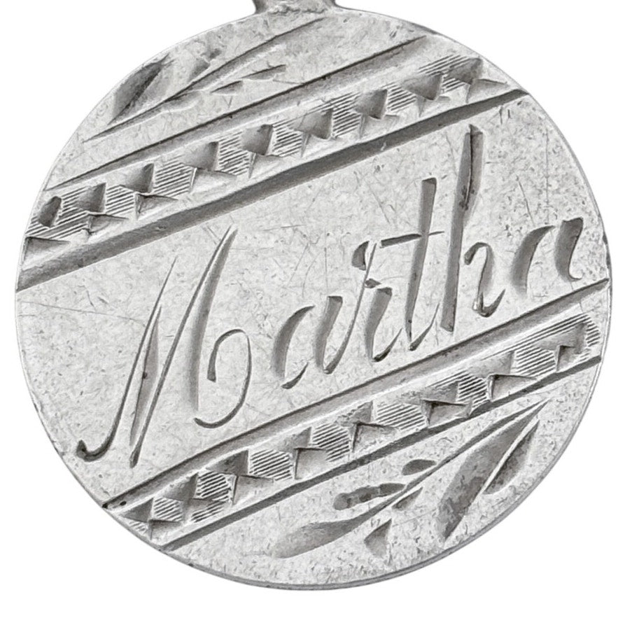 Vintage Sterling Silver 925 Martha 1884 Pendant