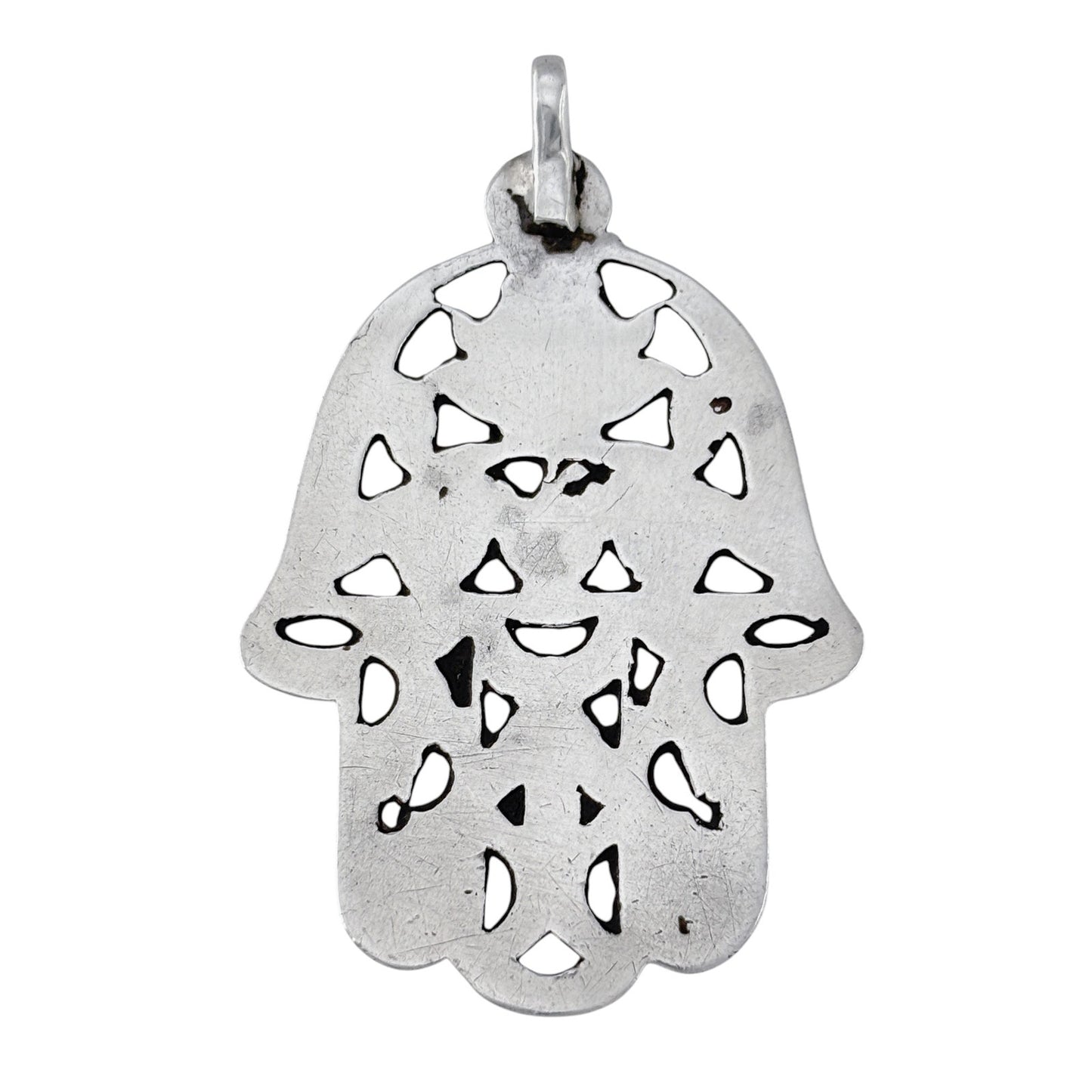 Vintage Sterling Silver 925 Hamsa Hand Pendant