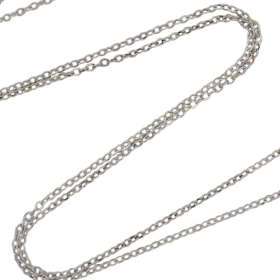 Vintage Sterling Silver 925 Cable Link Chain Necklace 17"