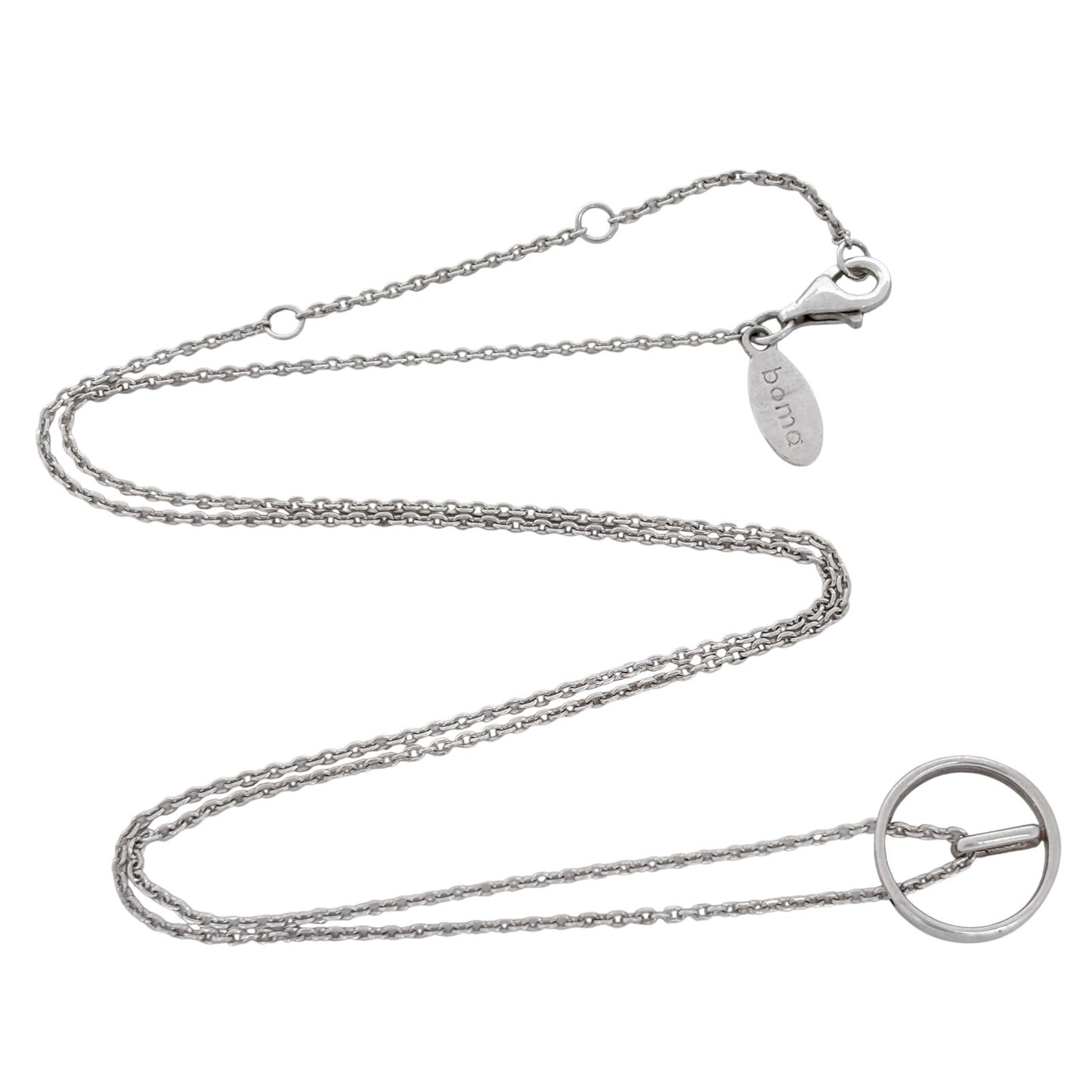Vintage Boma Sterling Silver 925 Circle Pendant Necklace 18", 19", 20"
