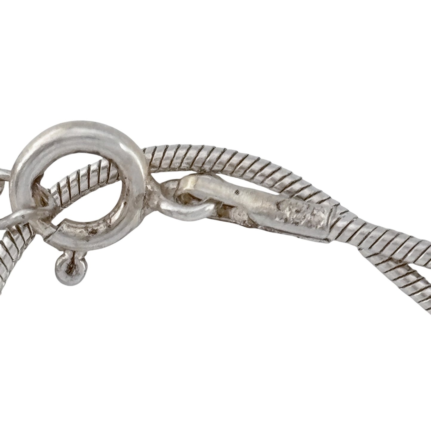 Vintage Sterling Silver 925 Snake Chain Necklace 16"-18"