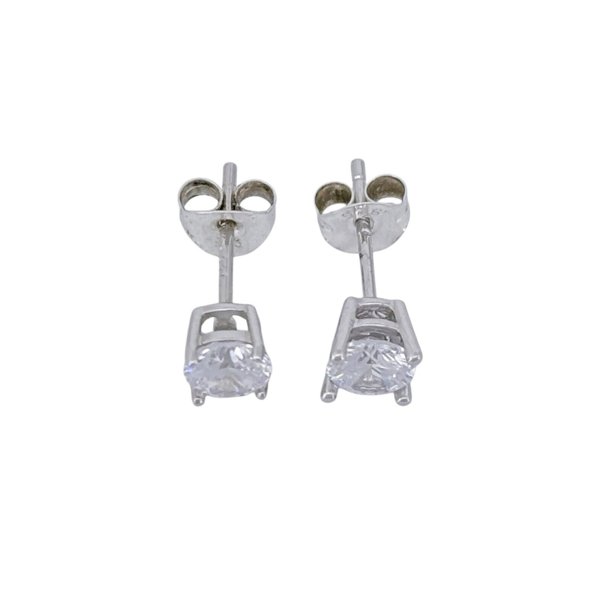 Vintage Sterling Silver 925 Cubic Zirconia Stud Earrings