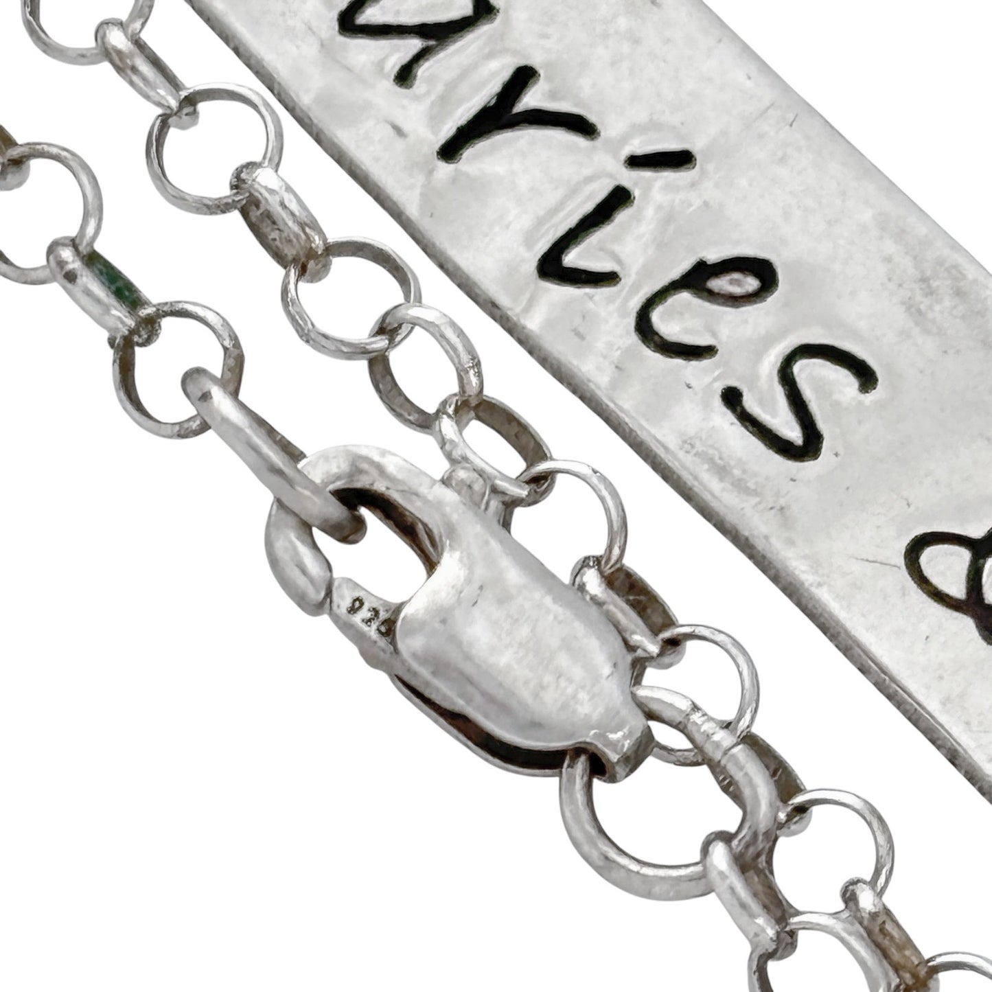 Vintage Sterling Silver 925 “Aries & Leo” Bar Necklace 17.5"