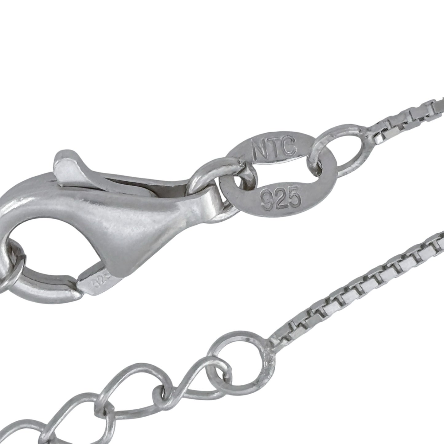 Vintage Sterling Silver 925 Box Chain Necklace 18"-20"