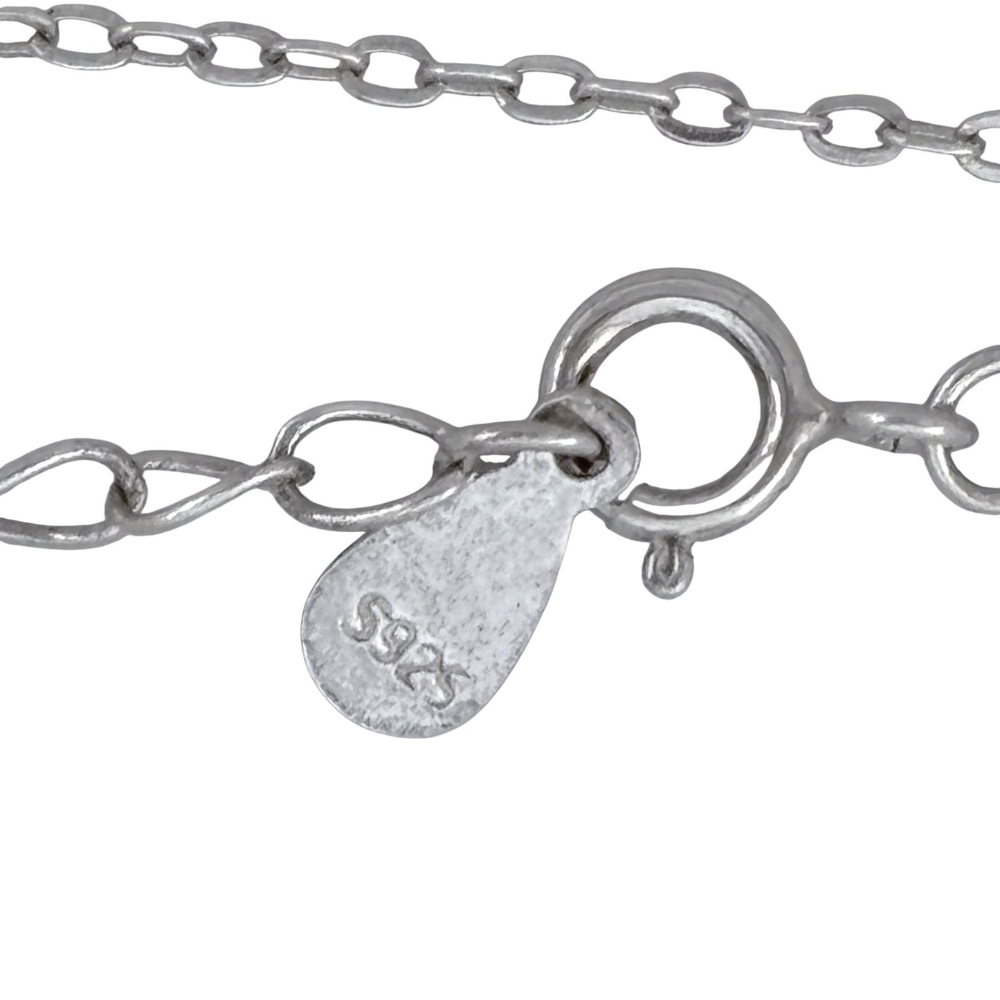Vintage Sterling Silver 925 Infinity Cross Pendant Necklace 16.5"-18.5"