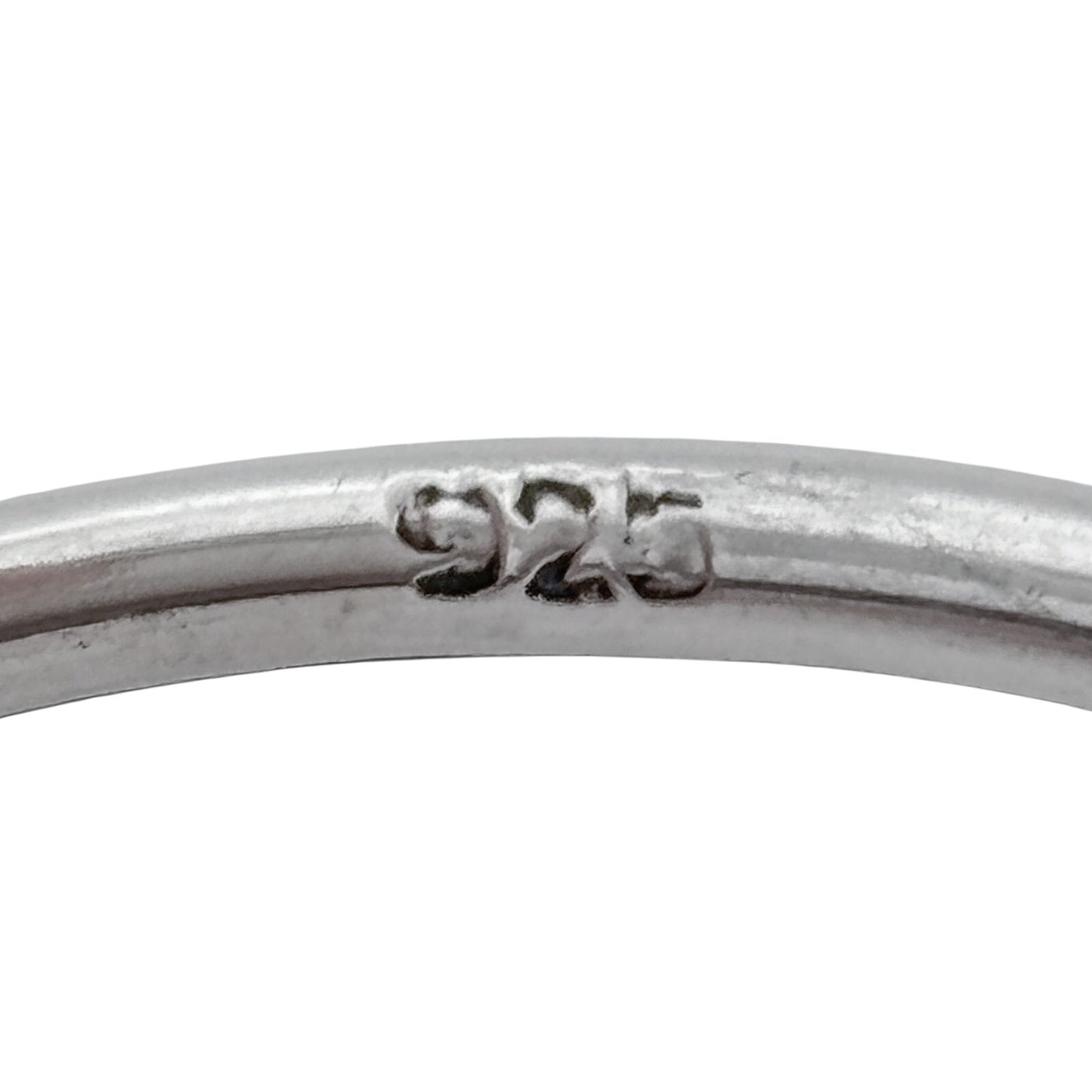 Vintage Sterling Silver 925 Ball Tip Cross Over Bangle Bracelet 7.75"