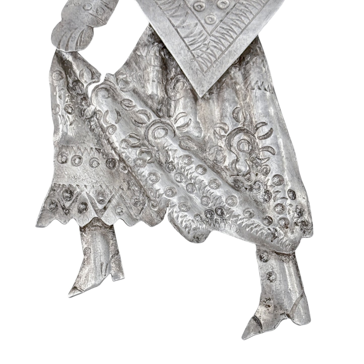Vintage Peru Sterling Silver 925 Indigenous Woman Dancer Brooch