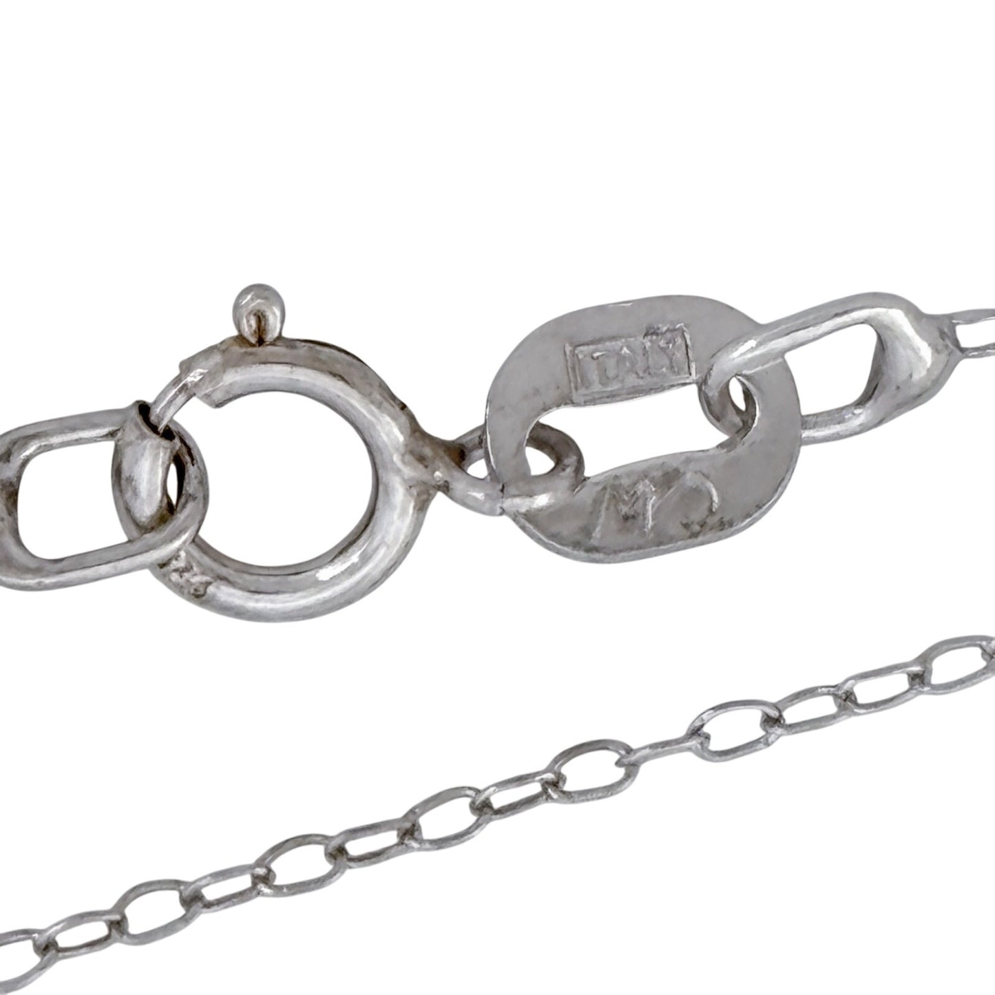 Vintage Italy Sterling Silver 925 Cable Link Chain Necklace 18"