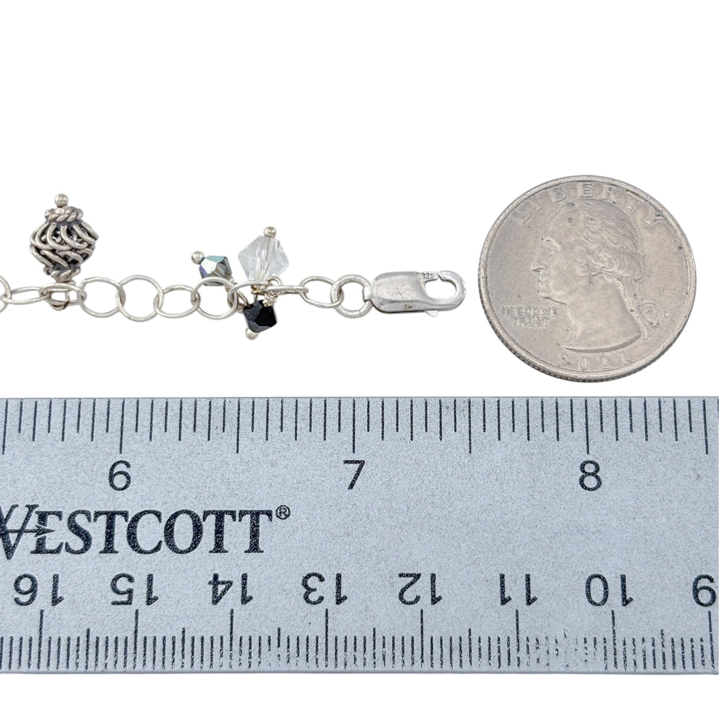 Vintage Sterling Silver 925 Golf Charm Bracelet 6.5-7.5"