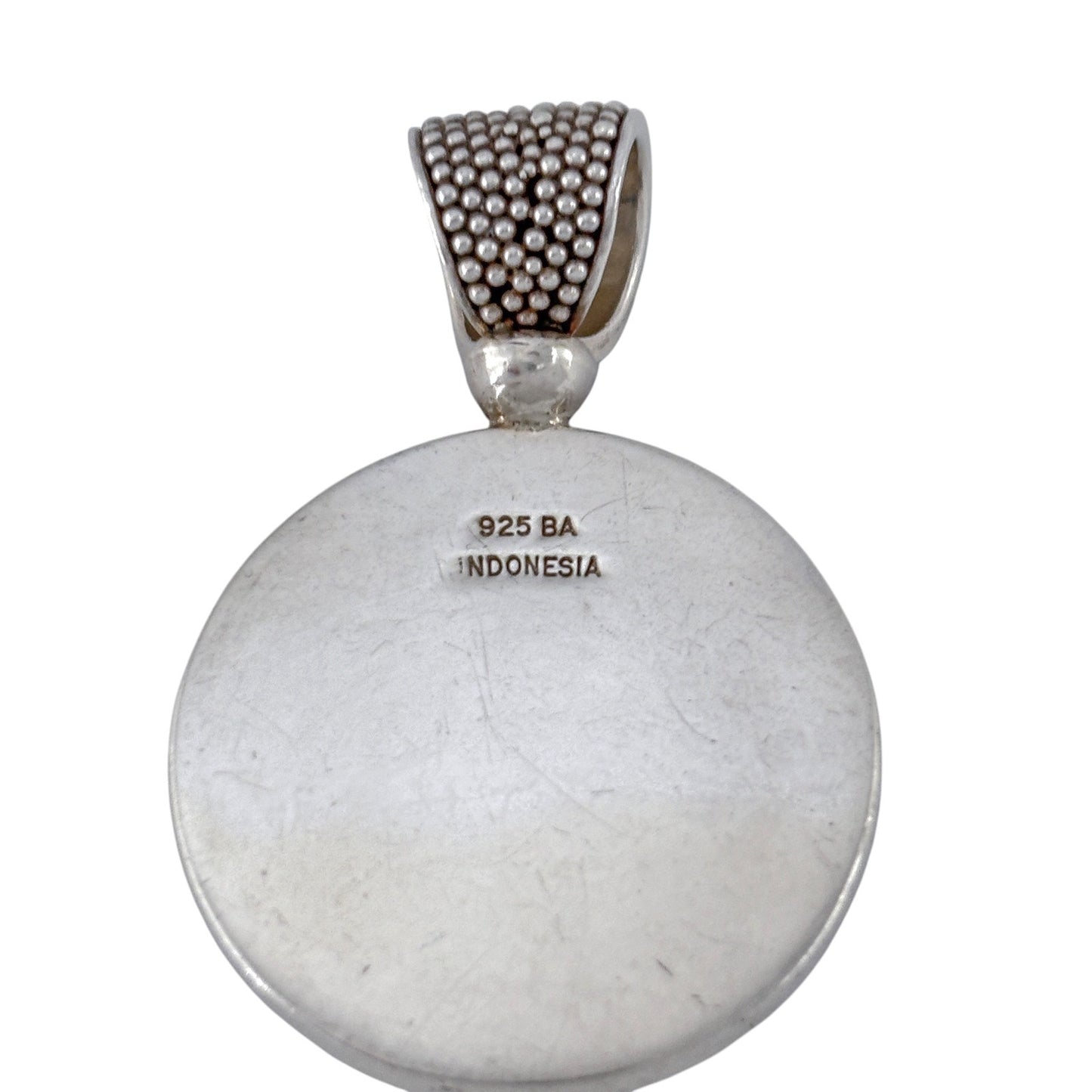 Vintage Sterling Silver 925 Mother of Pearl Pendant