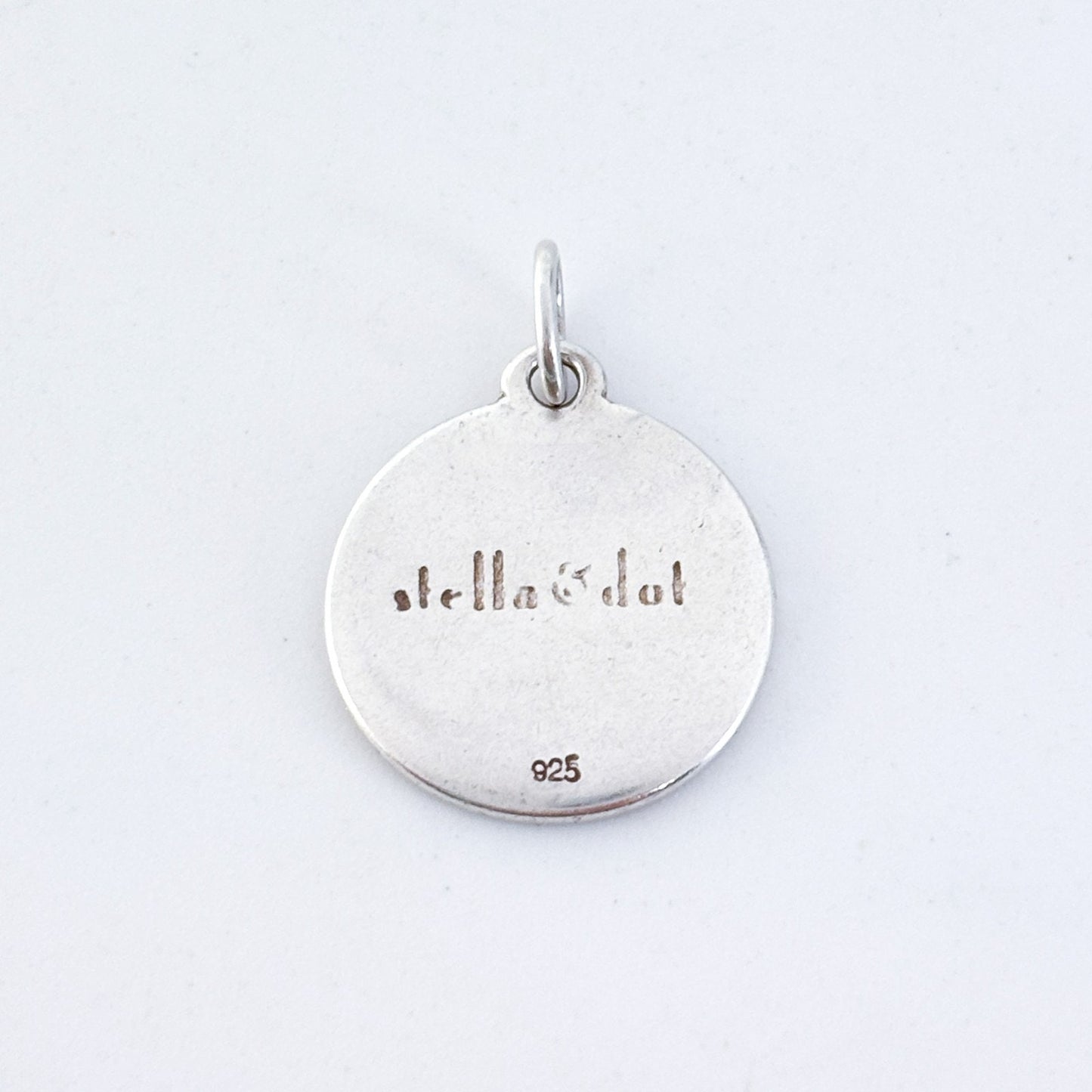 Vintage Sterling Silver 925 Round Initial “B” Charm Pendant