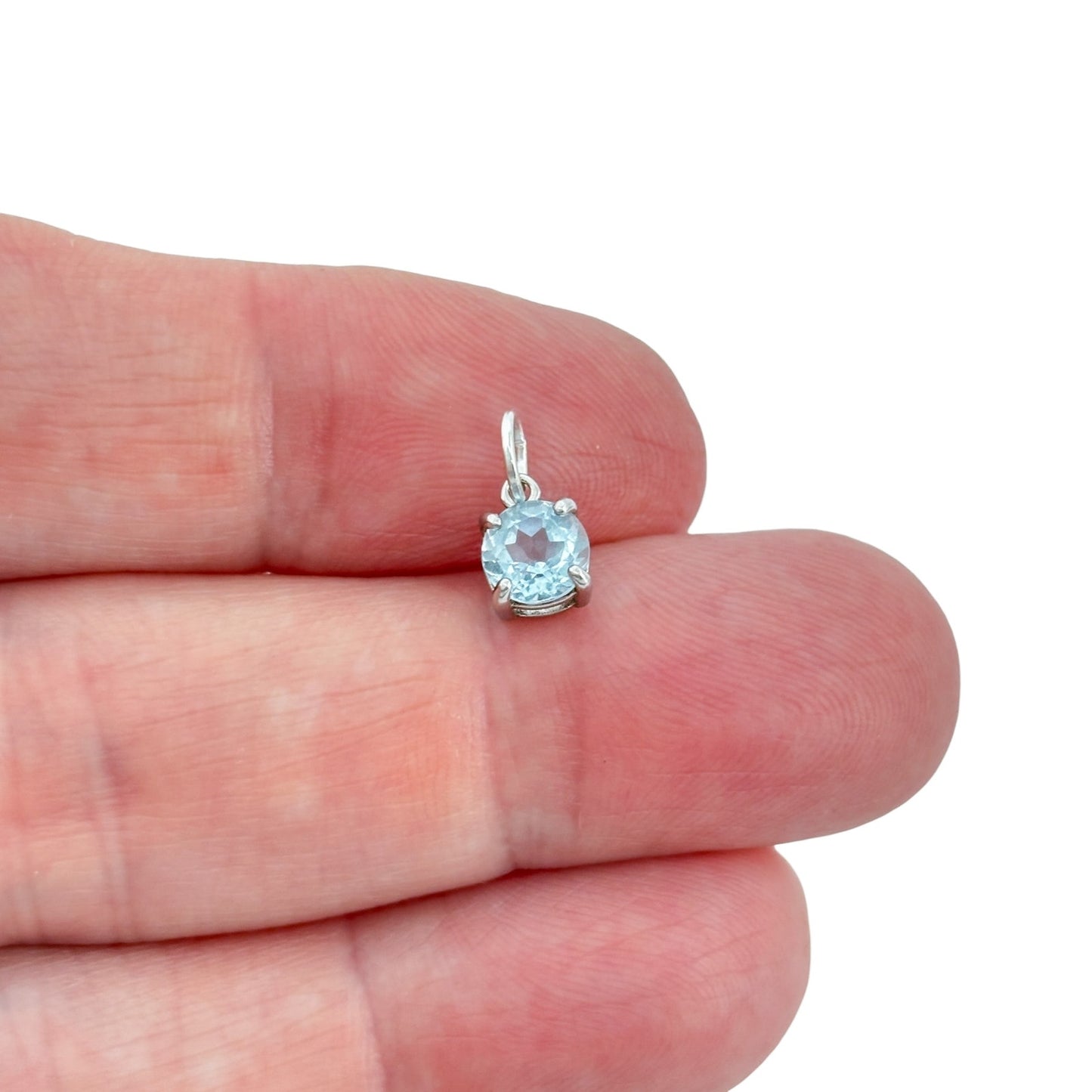 Vintage Ross Simons Sterling Silver 925 Blue Topaz Pendant