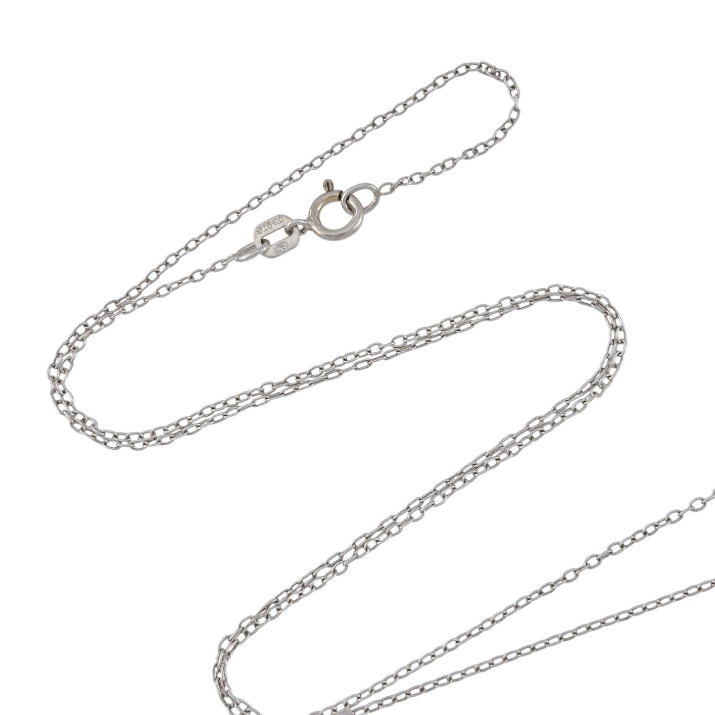 Vintage Sterling Silver 925 Cable Link Chain Necklace 17"