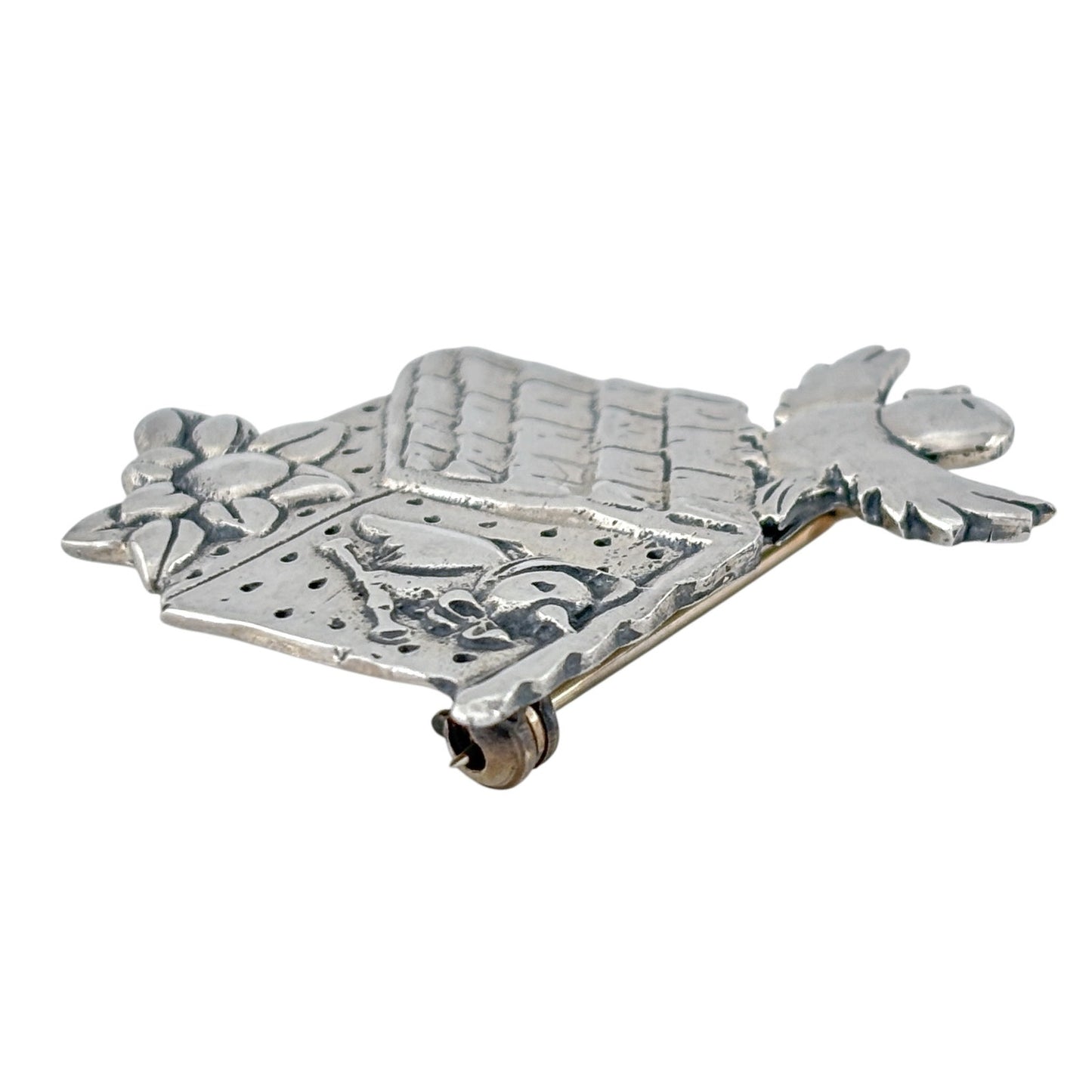 Vintage Sterling Silver 925 Mary Engelbreit Birdhouse Brooch