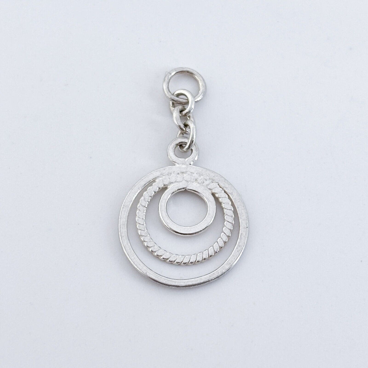 Vintage Sterling Silver 925 Geometric Circle Pendant