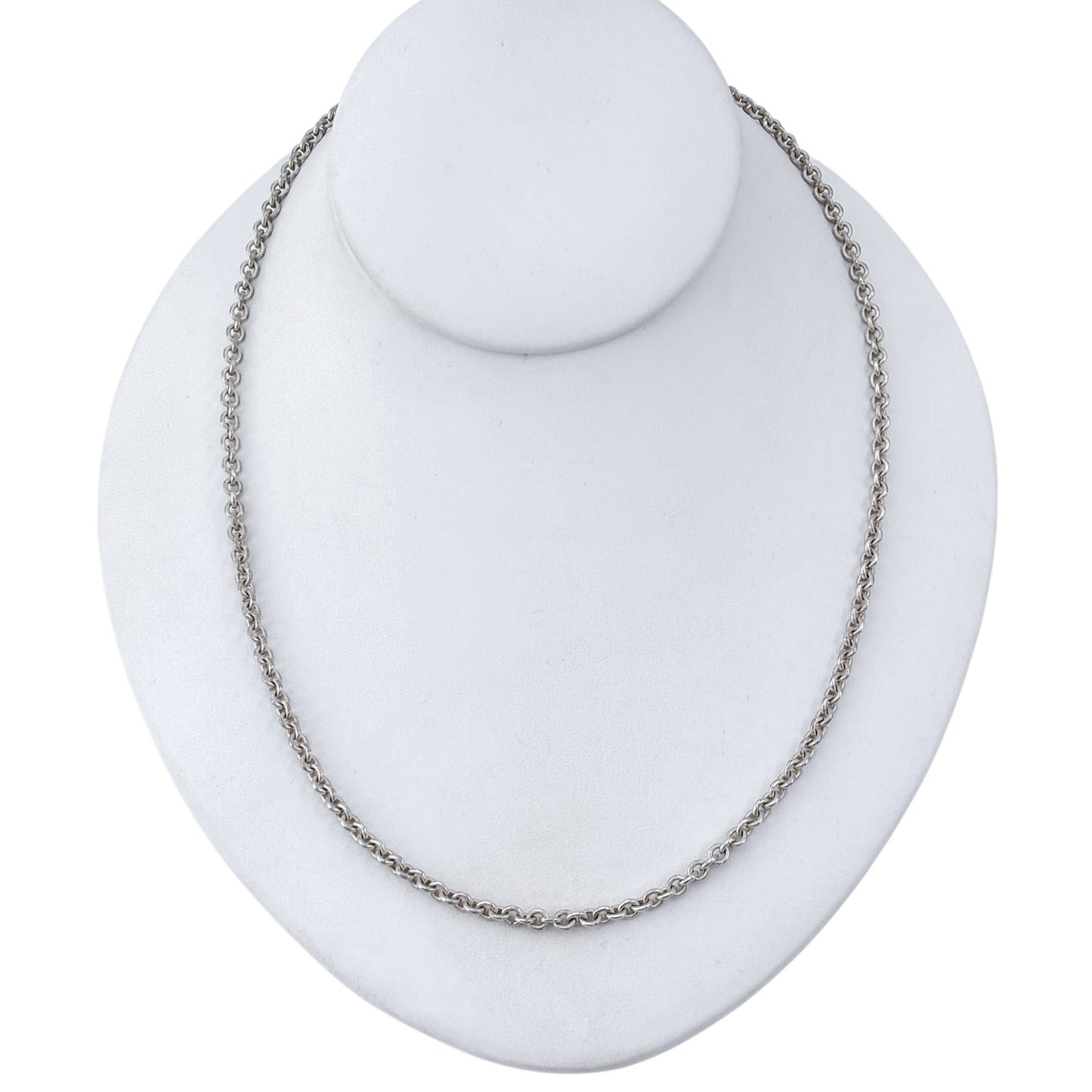 Vintage Sterling Silver 925 Cable Chain Necklace 25.5"