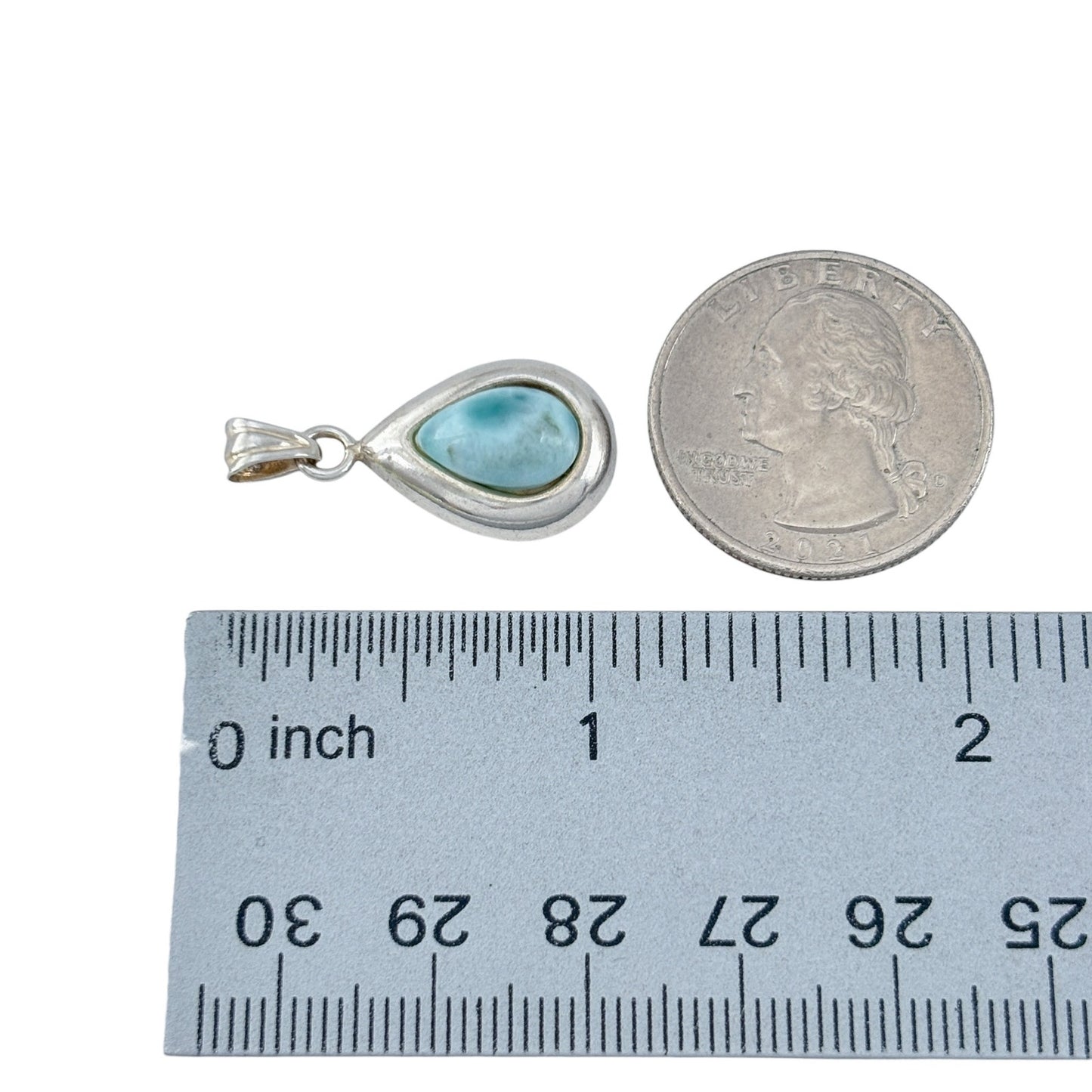 Vintage Sterling Silver 925 Larimar Pendant