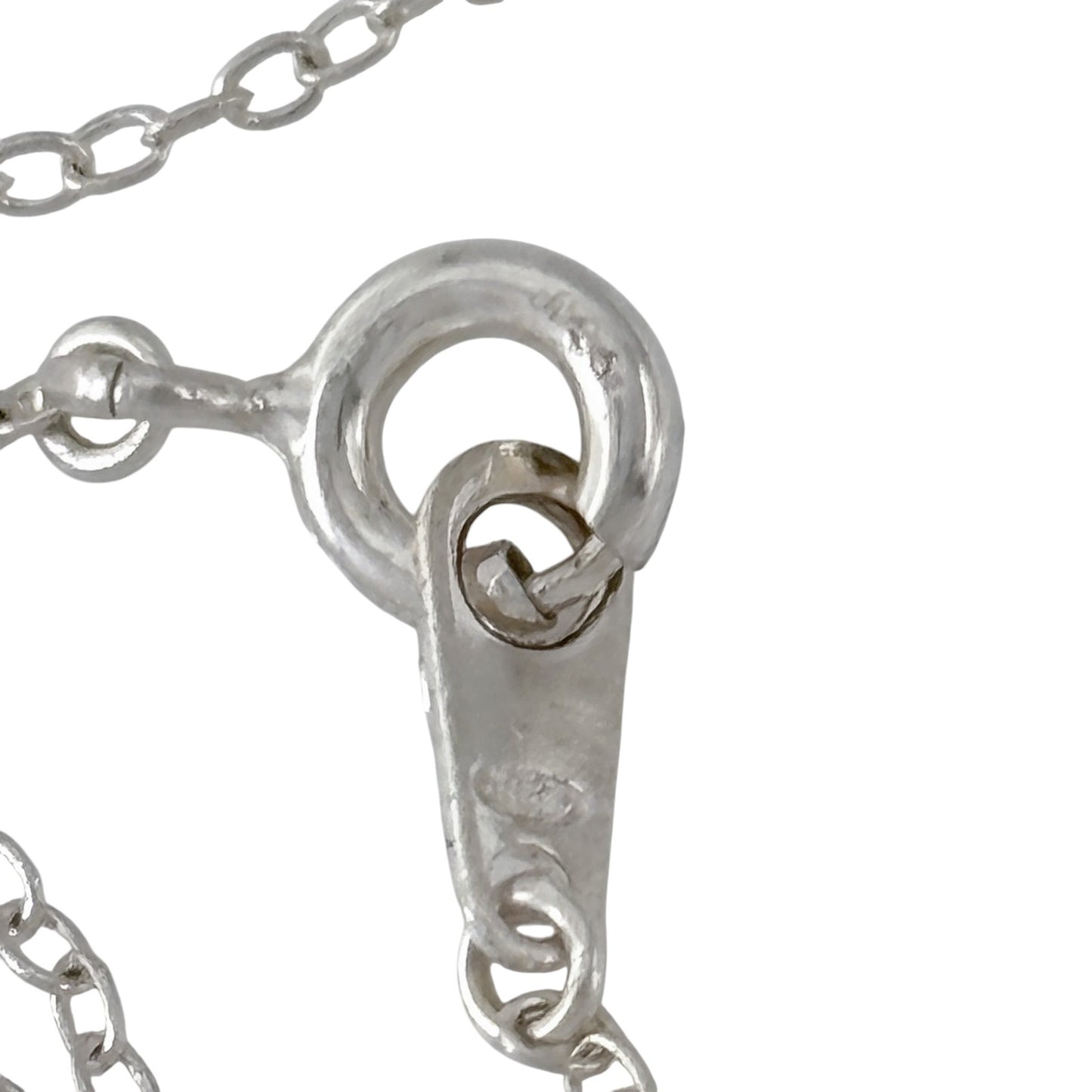 Vintage Sterling Silver 925 Anchor Pendant Necklace 16.5"-18.5"