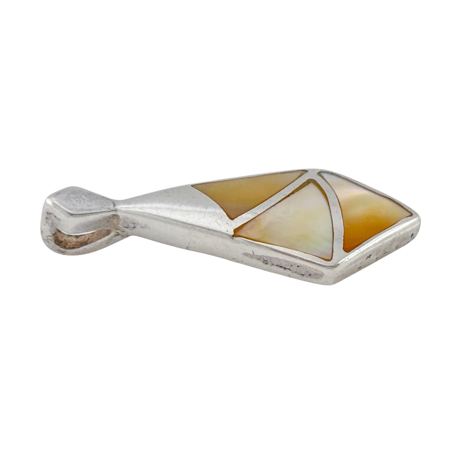 Vintage Sterling Silver 925 Abalone Pendant