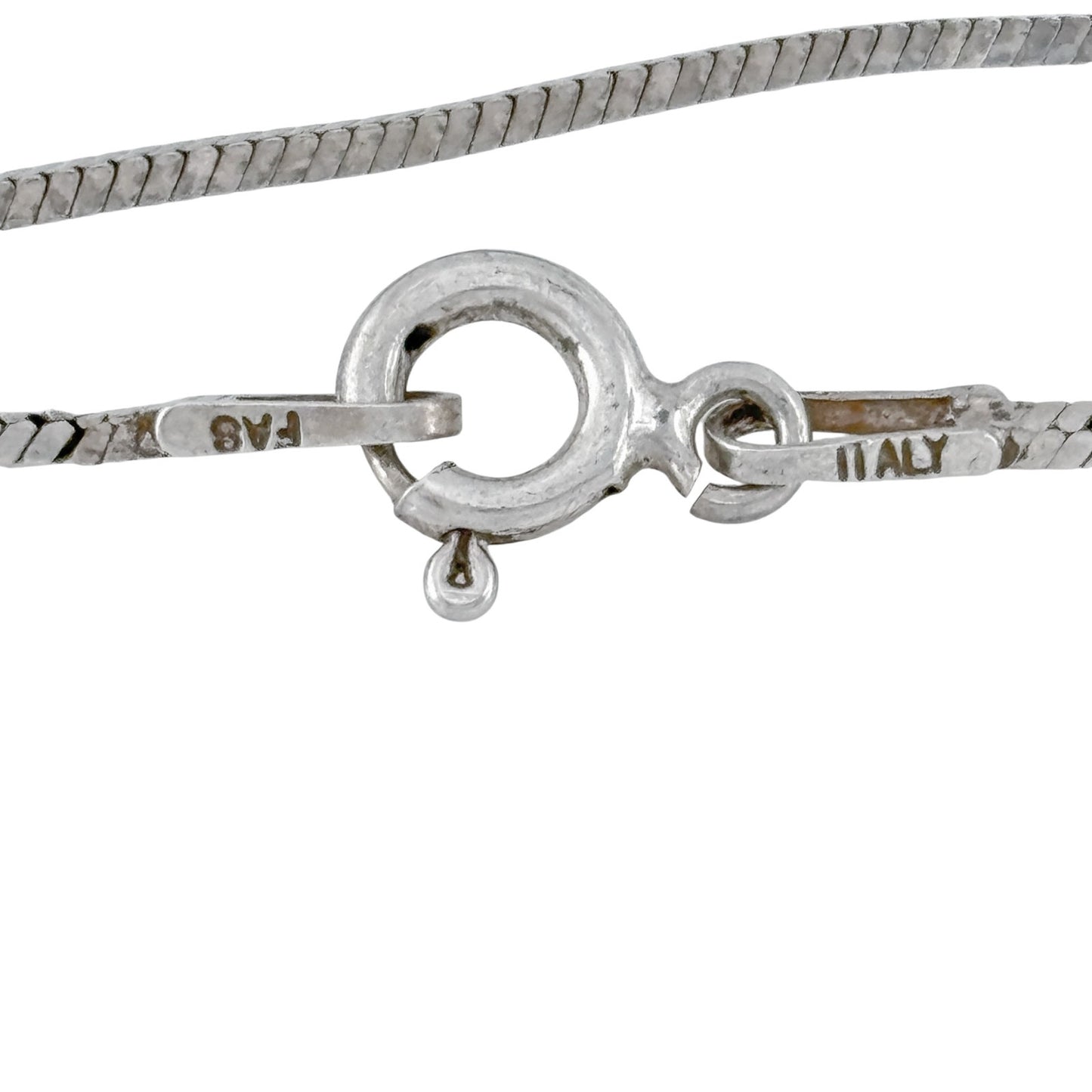 Vintage Italy Sterling Silver 925 Snake Chain Necklace 18"